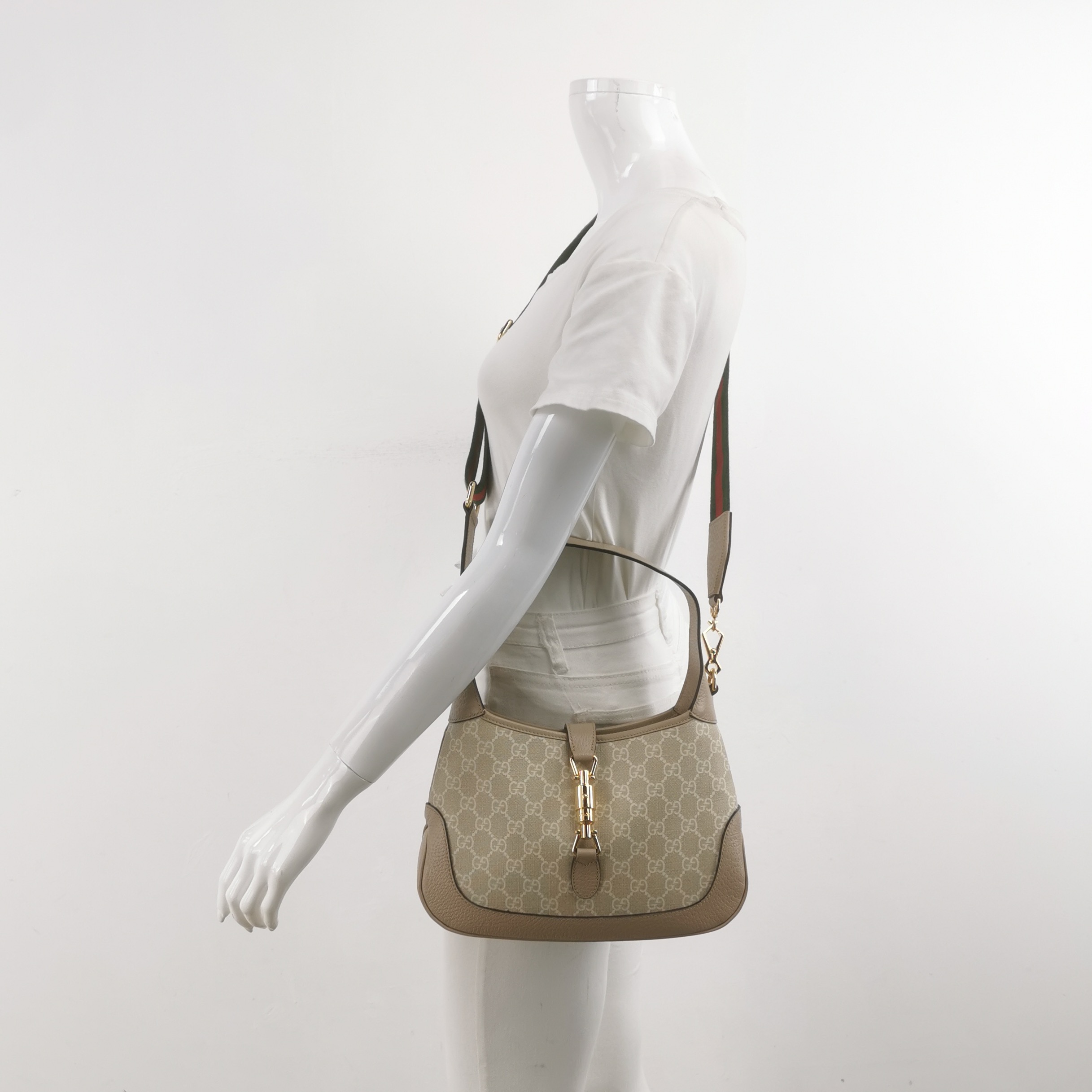 Gucci Web Strap Jackie 1961 Hobo GG Coated Canvas with Leather Small — alternate view