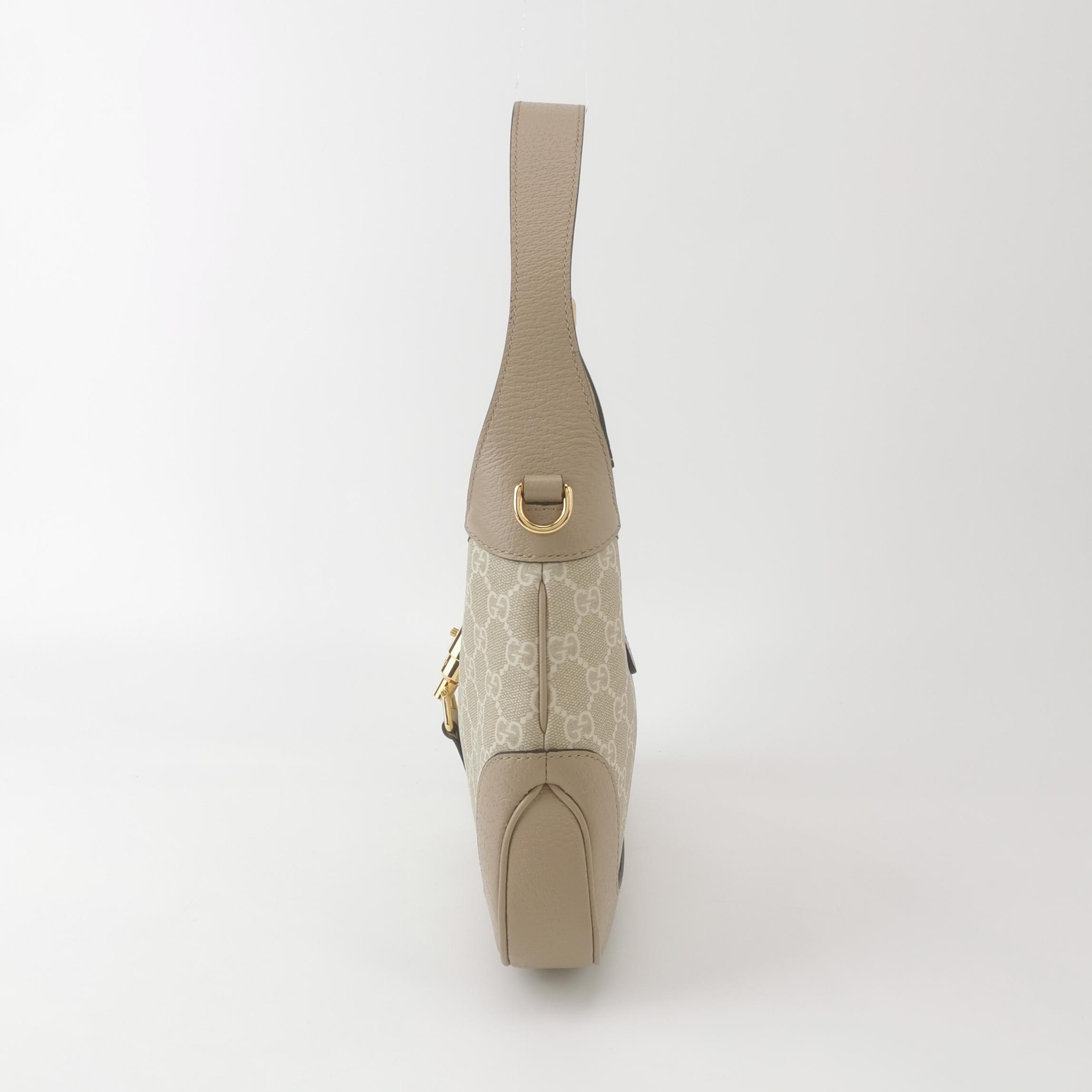 Gucci Web Strap Jackie 1961 Hobo GG Coated Canvas with Leather Small — photo 3 of 13