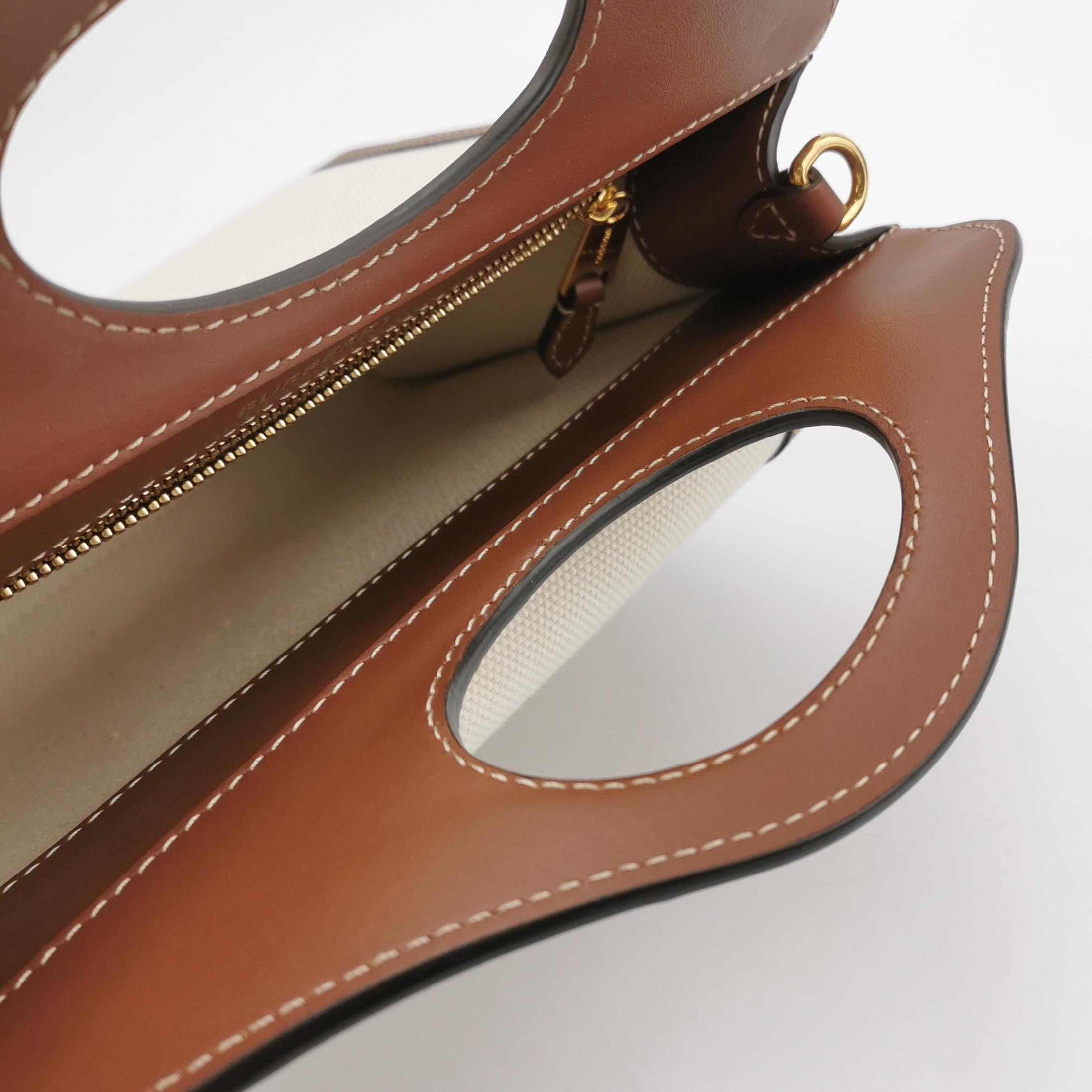 Burberry Logo Pocket Tote Canvas with Leather Mini — photo 7 of 13