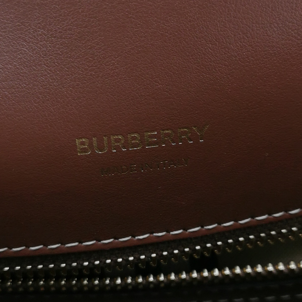 Burberry Title Two Handle Tote Leather with Vintage Check Canvas Small — photo 8 of 16