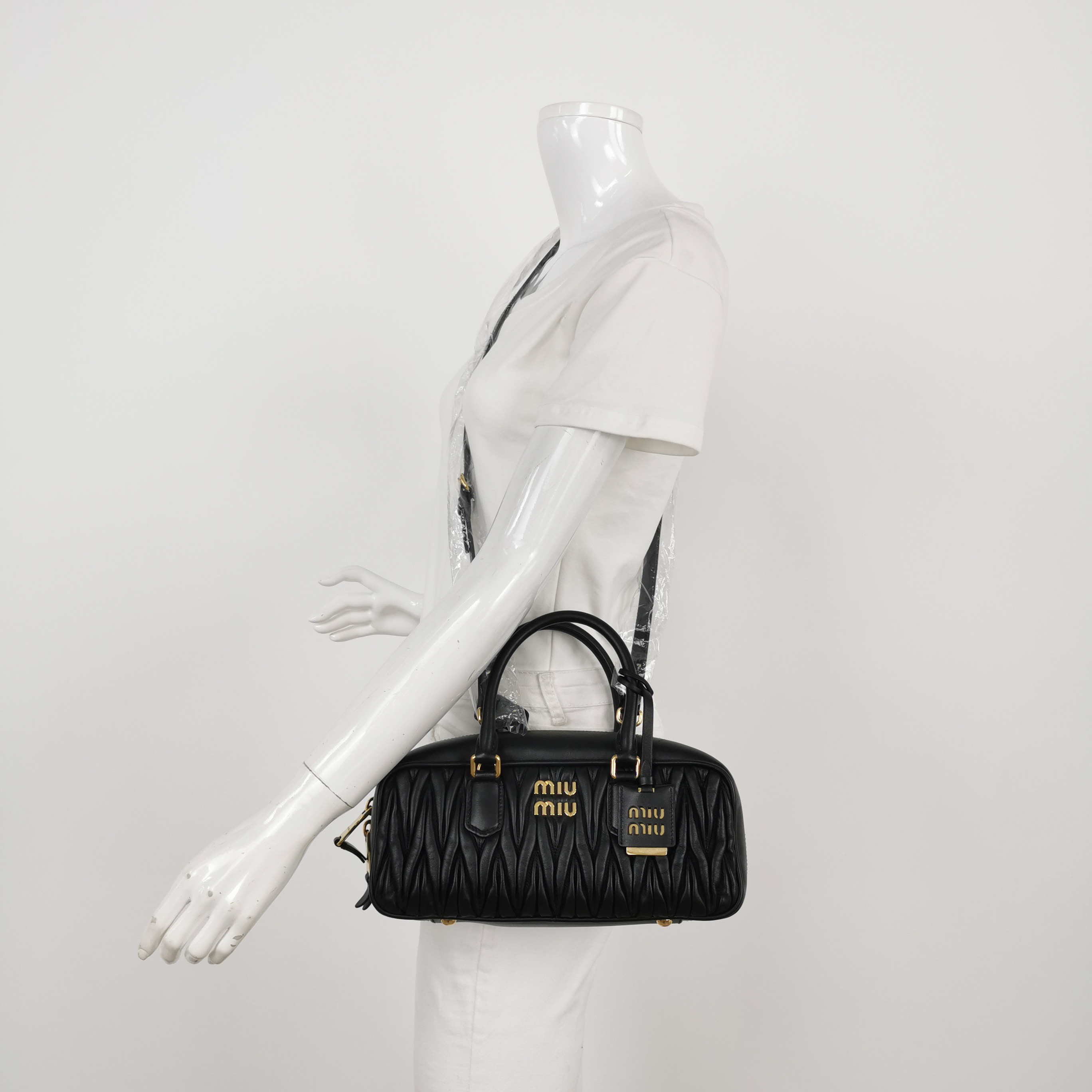 Miu Miu Arcadie Top Handle Bag Matelasse Leather Large — alternate view