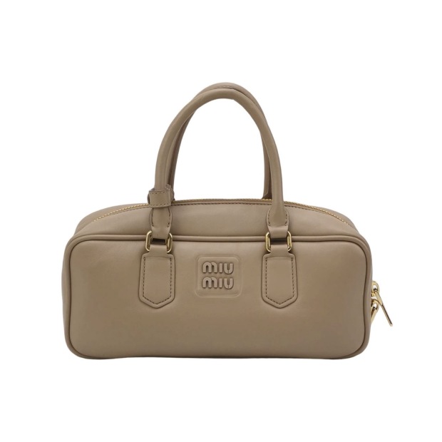 Miu Miu Arcadie Top Handle Bag Leather Large — pre-owned, Vierlot