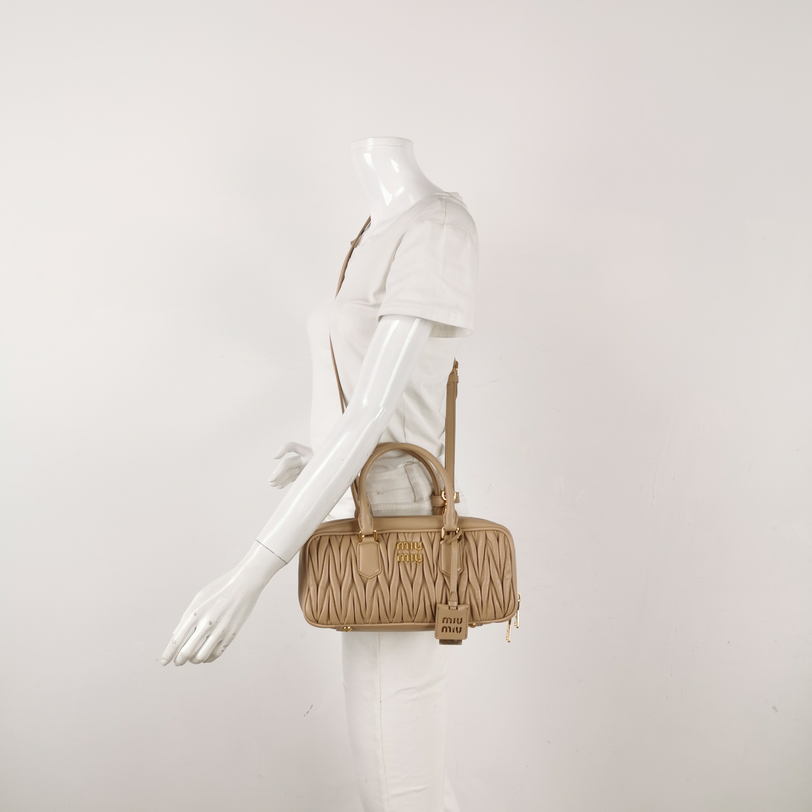 Miu Miu Arcadie Top Handle Bag Matelasse Leather Large — alternate view
