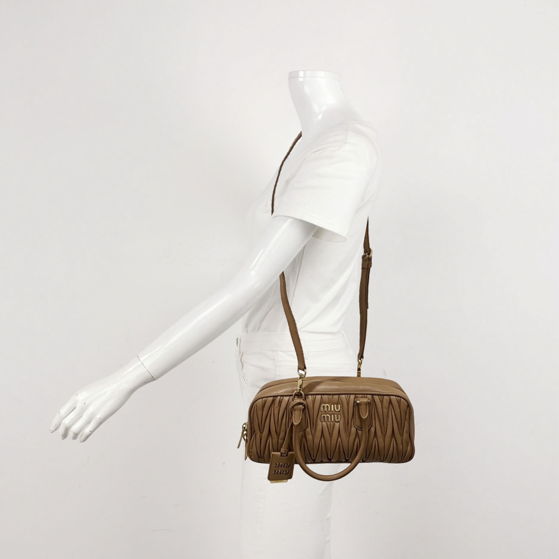 Miu Miu Arcadie Top Handle Bag Matelasse Leather Large — alternate view