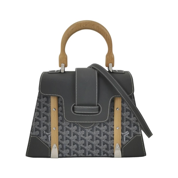 Goyard Saigon Top Handle Bag Coated Canvas with Leather PM — pre-owned, Vierlot