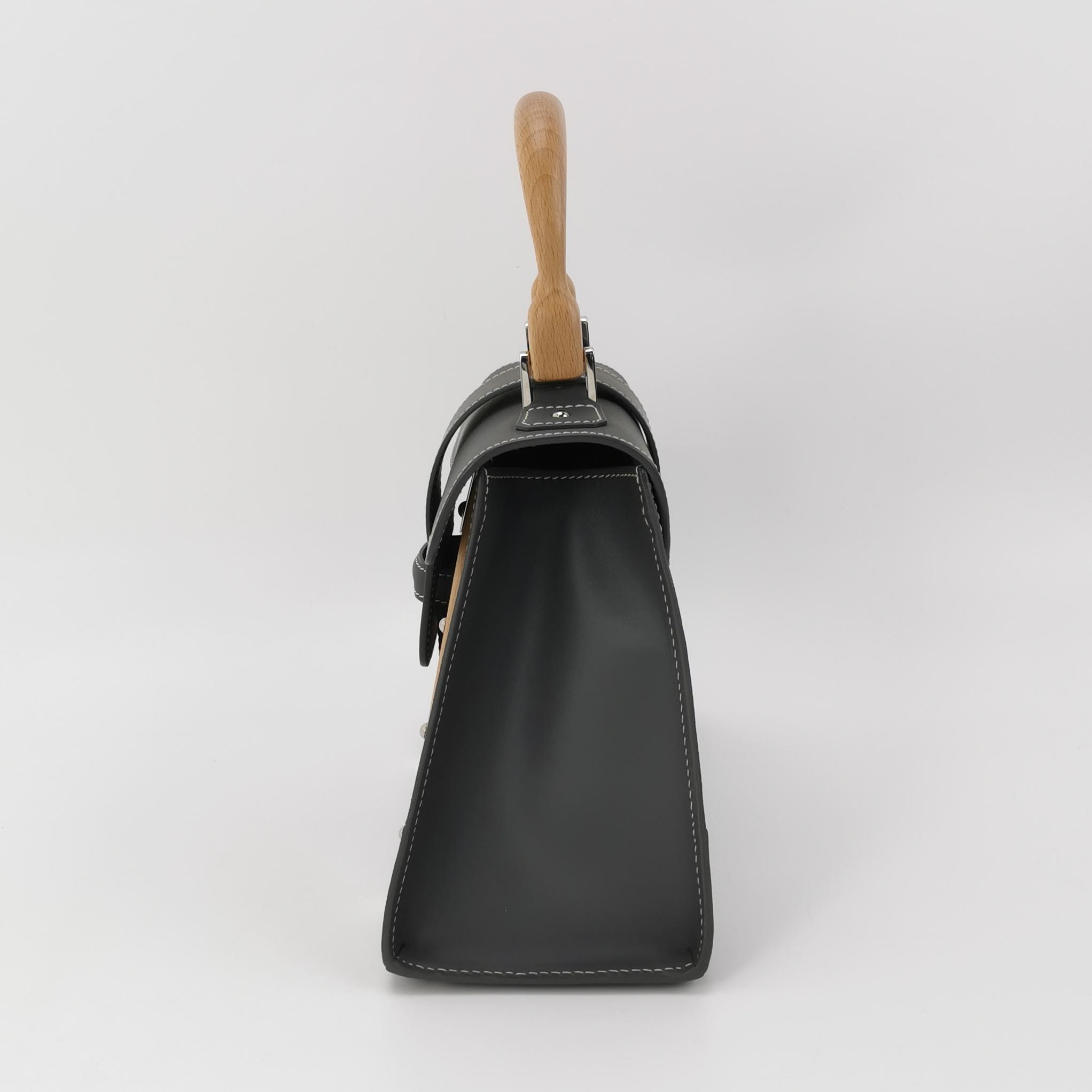 Goyard Saigon Top Handle Bag Coated Canvas with Leather PM