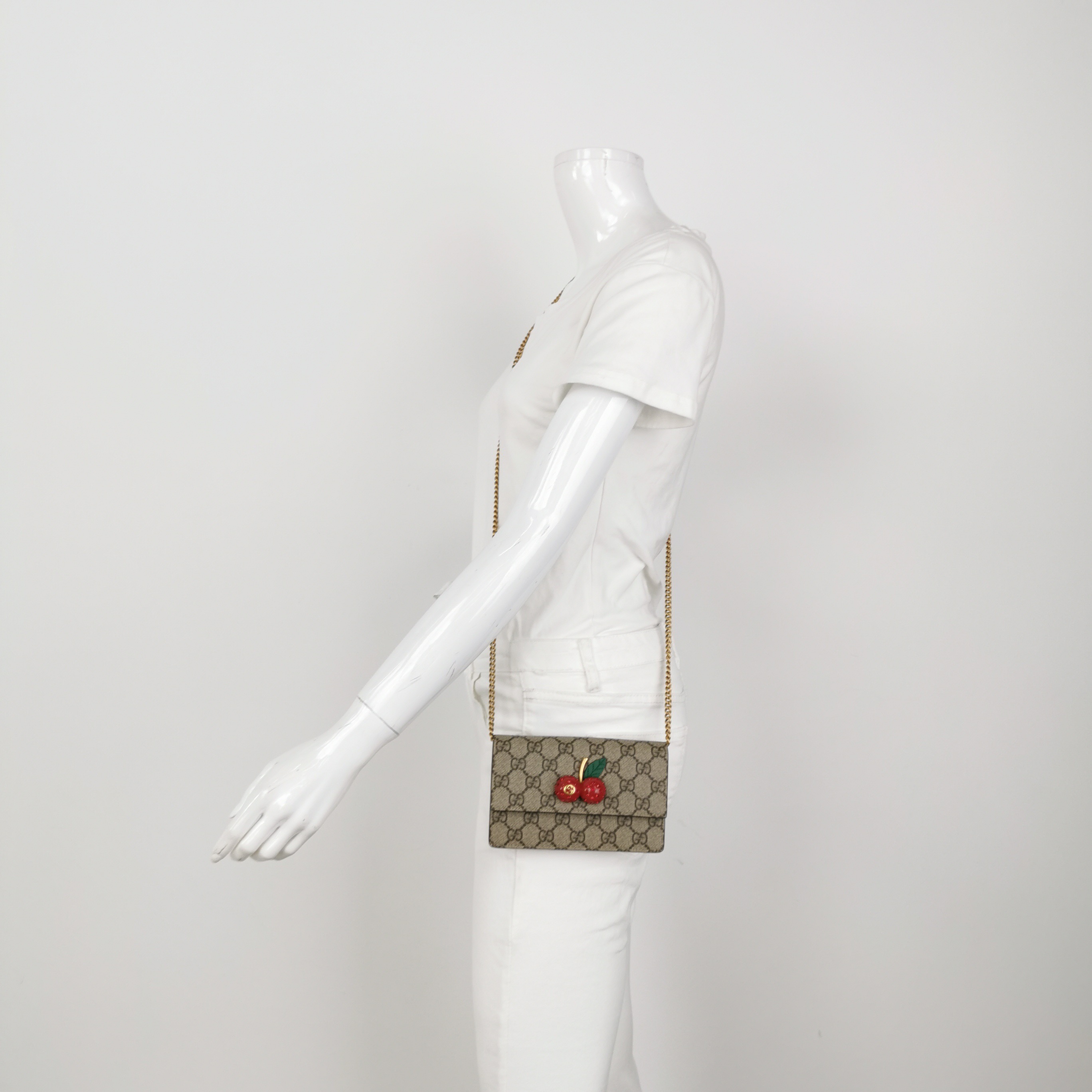 Gucci Cherries Wallet on Chain GG Coated Canvas Mini — alternate view
