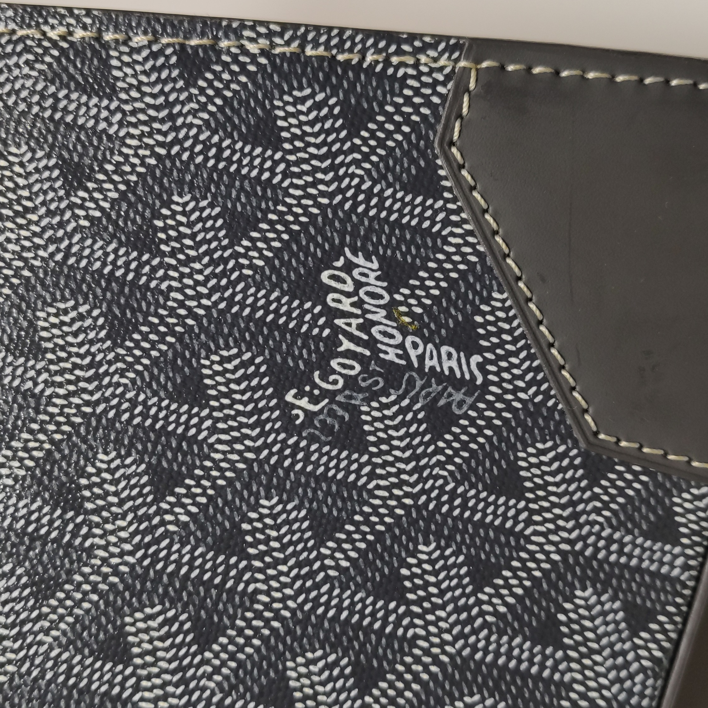 Goyard Saigon Top Handle Bag Coated Canvas with Leather PM