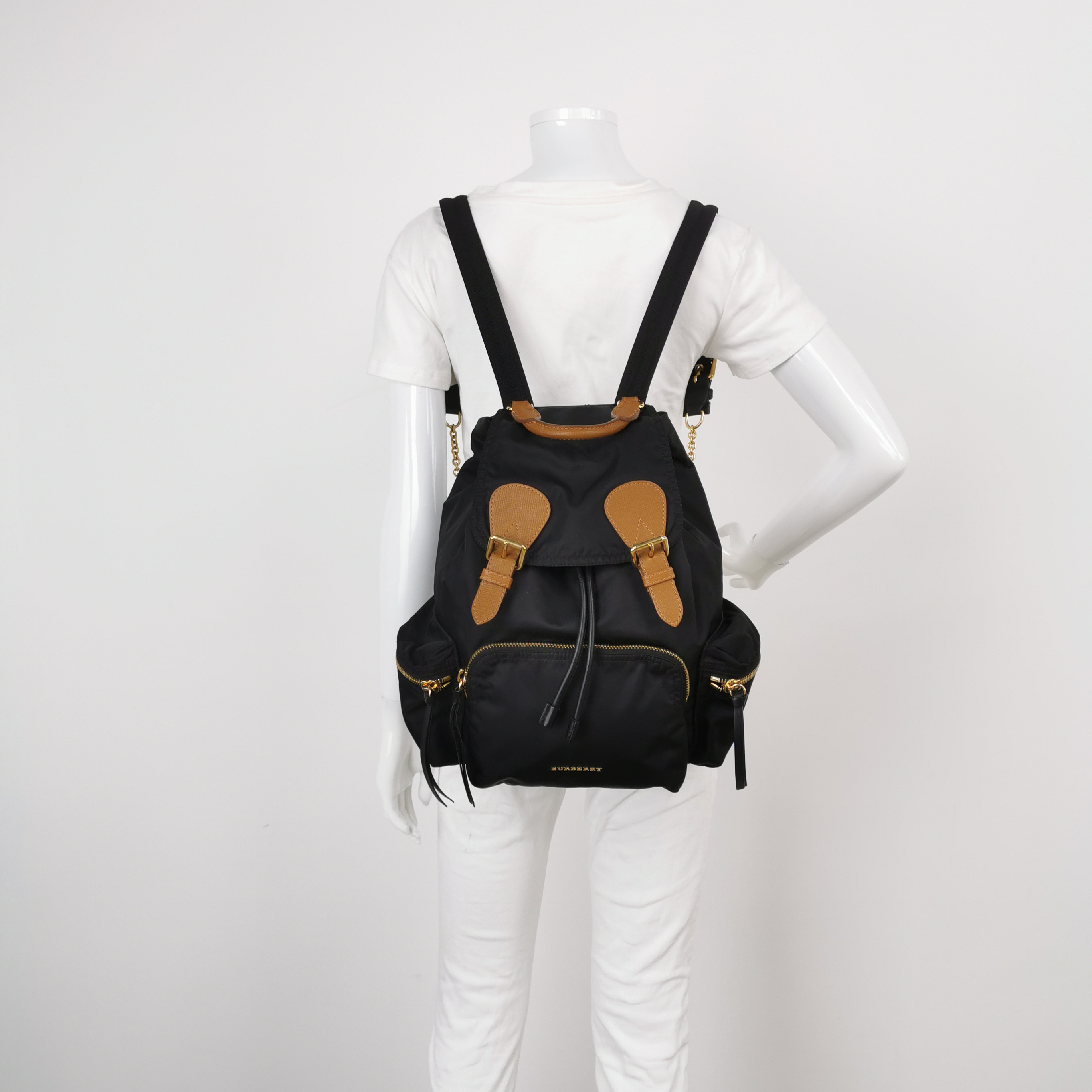 Burberry Rucksack Backpack Nylon with Leather Medium — alternate view
