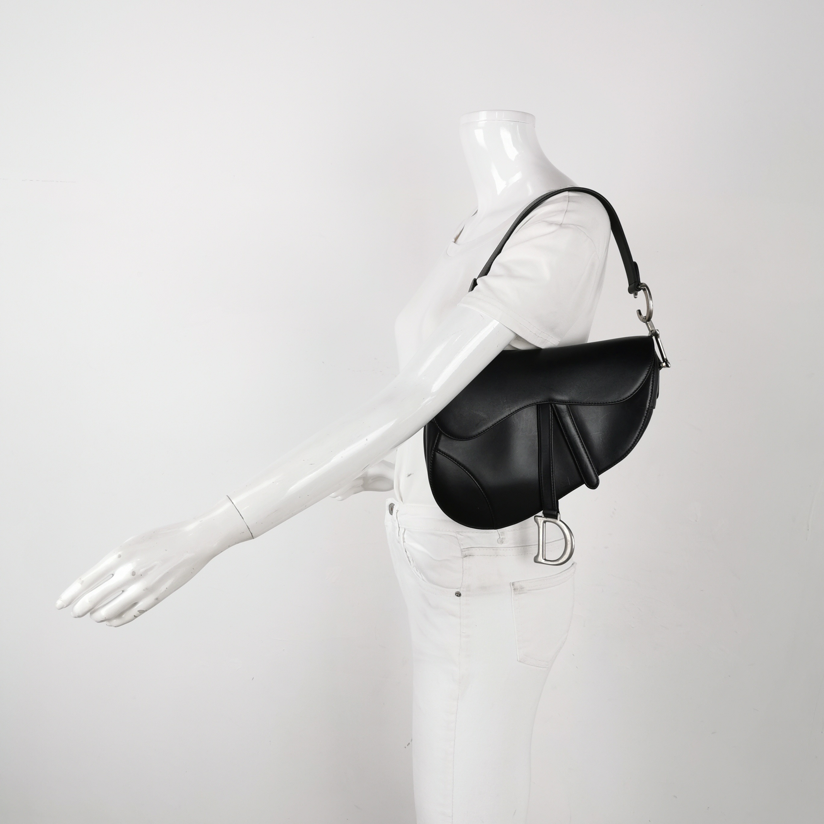 Christian Dior Saddle Handbag Leather Mini — alternate view