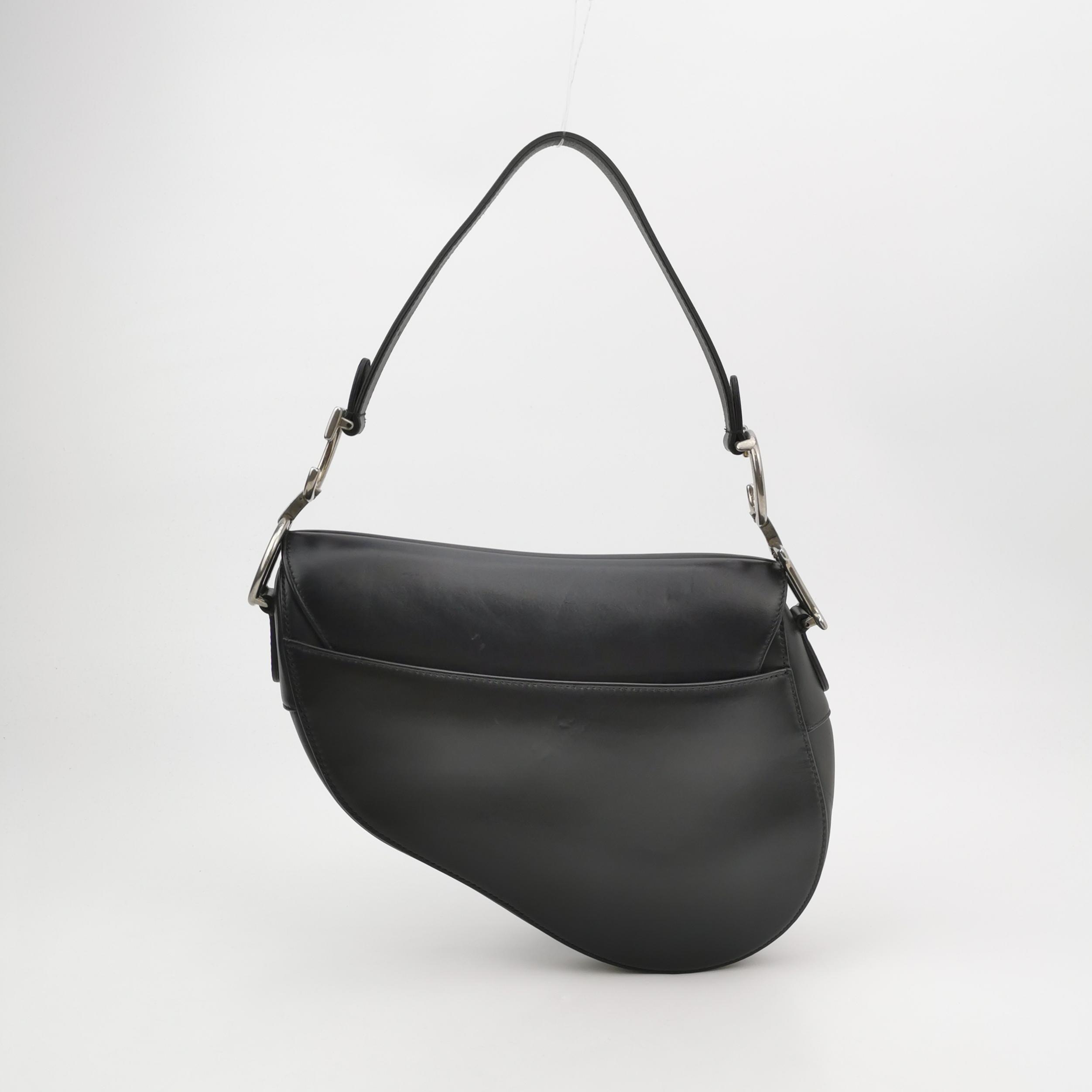 Christian Dior Saddle Handbag Leather Mini