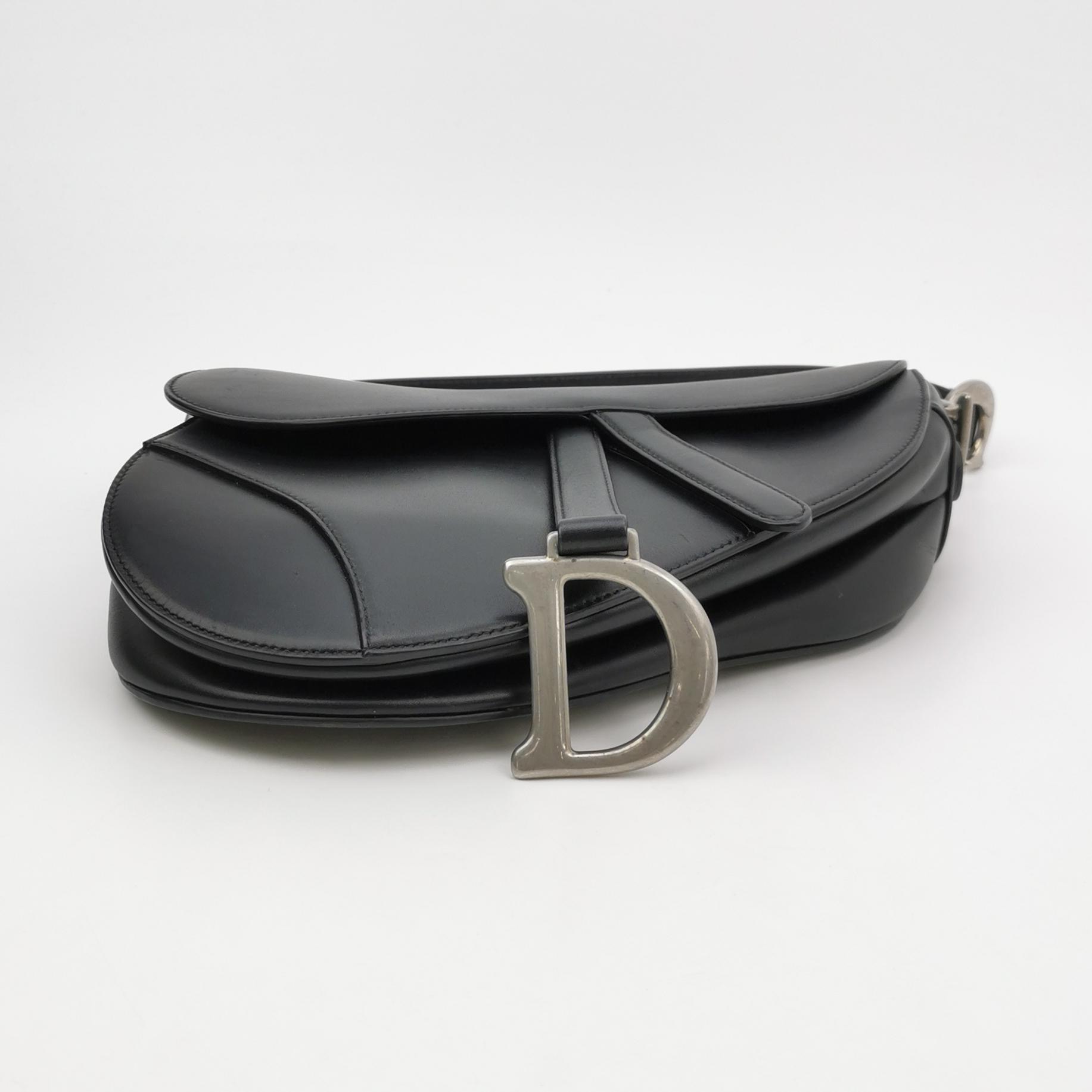 Christian Dior Saddle Handbag Leather Mini