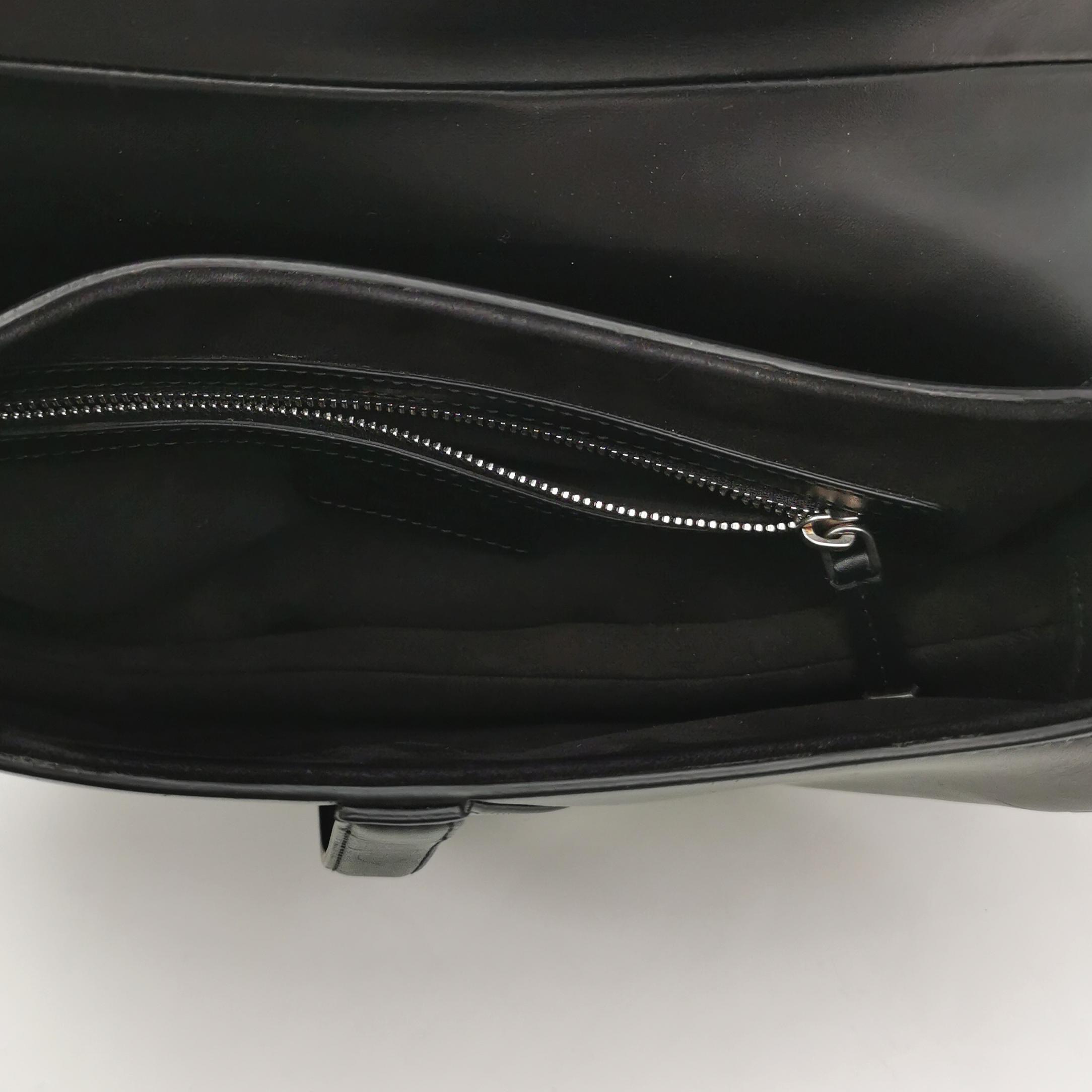 Christian Dior Saddle Handbag Leather Mini