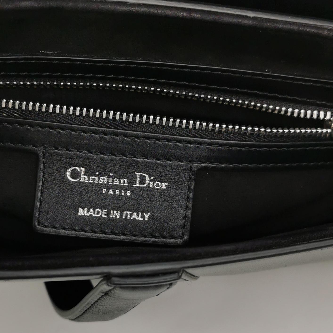 Christian Dior Saddle Handbag Leather Mini