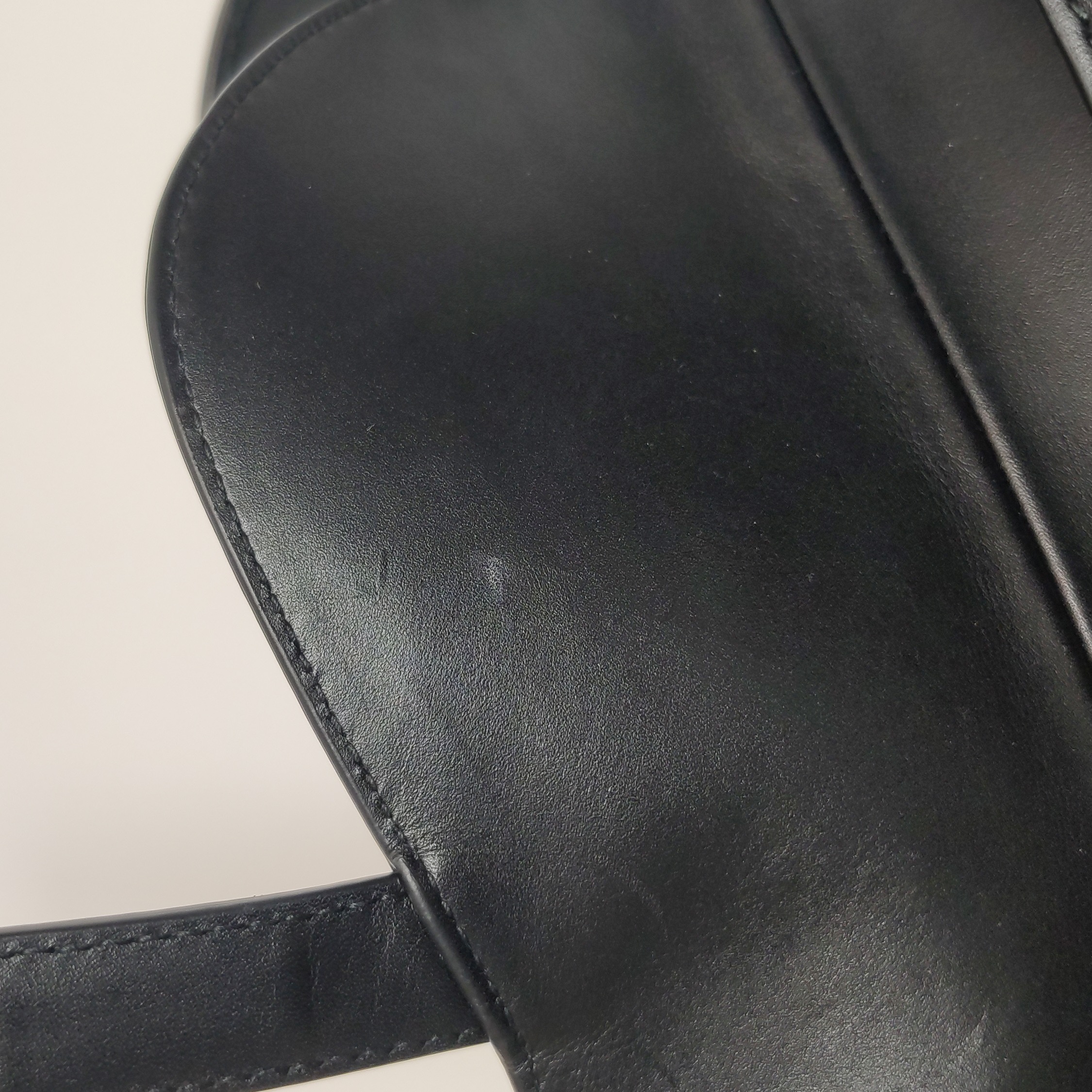 Christian Dior Saddle Handbag Leather Mini