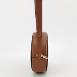 Celine Triomphe Oval Crossbody Bag Leather Mini — thumbnail 4