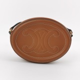 Celine Triomphe Oval Crossbody Bag Leather Mini — thumbnail 5