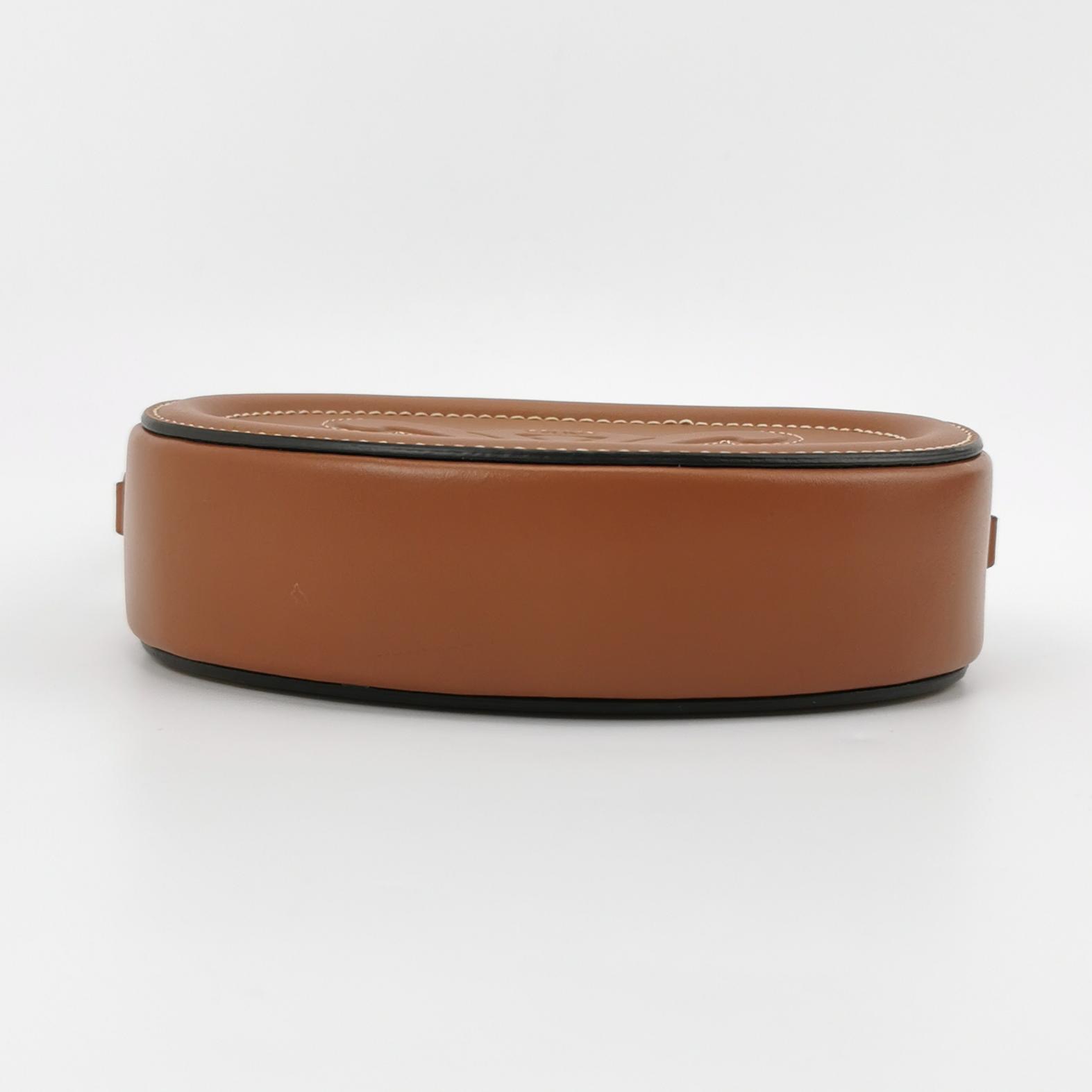 Celine Triomphe Oval Crossbody Bag Leather Mini