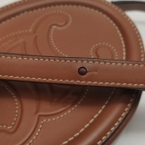 Celine Triomphe Oval Crossbody Bag Leather Mini — thumbnail 8