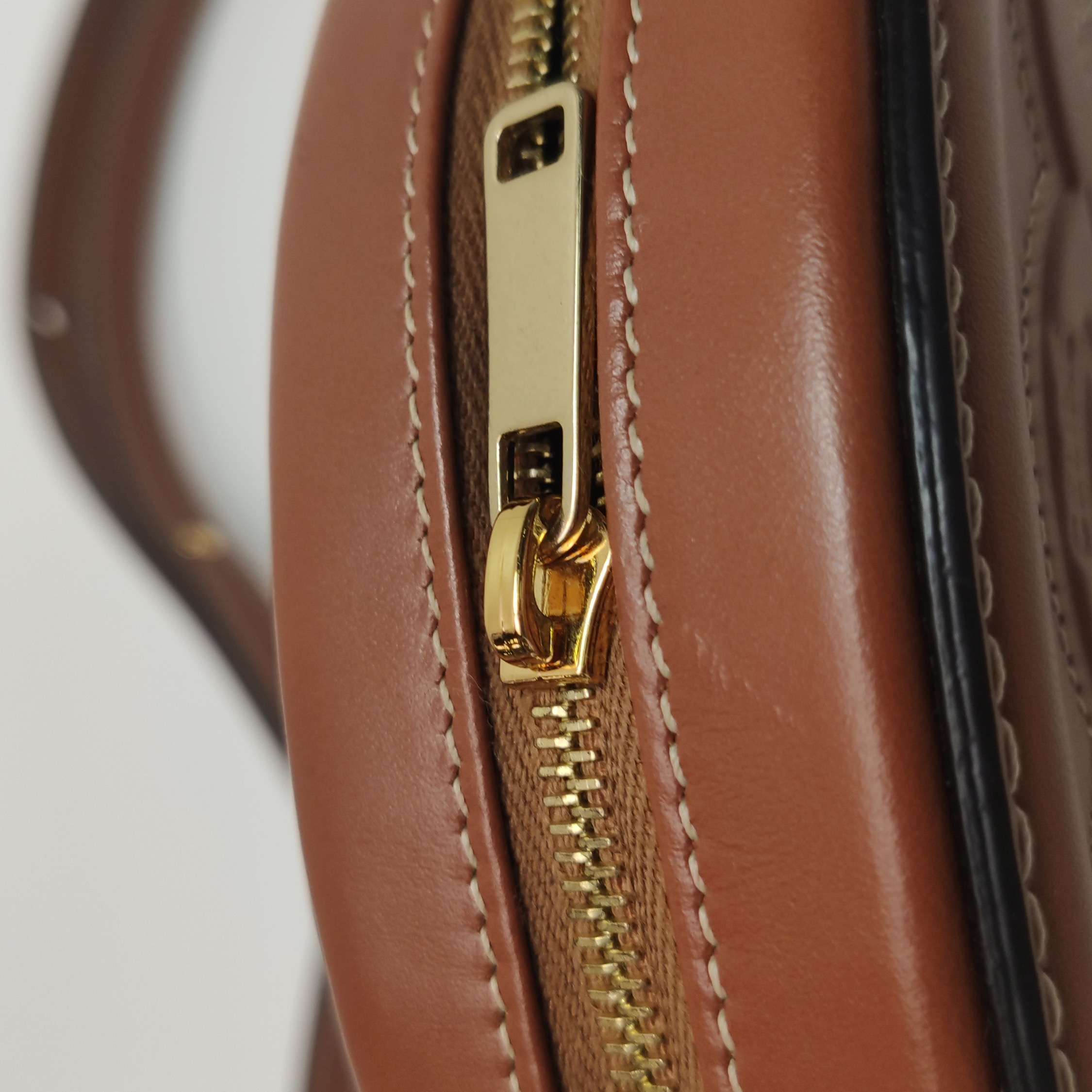 Celine Triomphe Oval Crossbody Bag Leather Mini