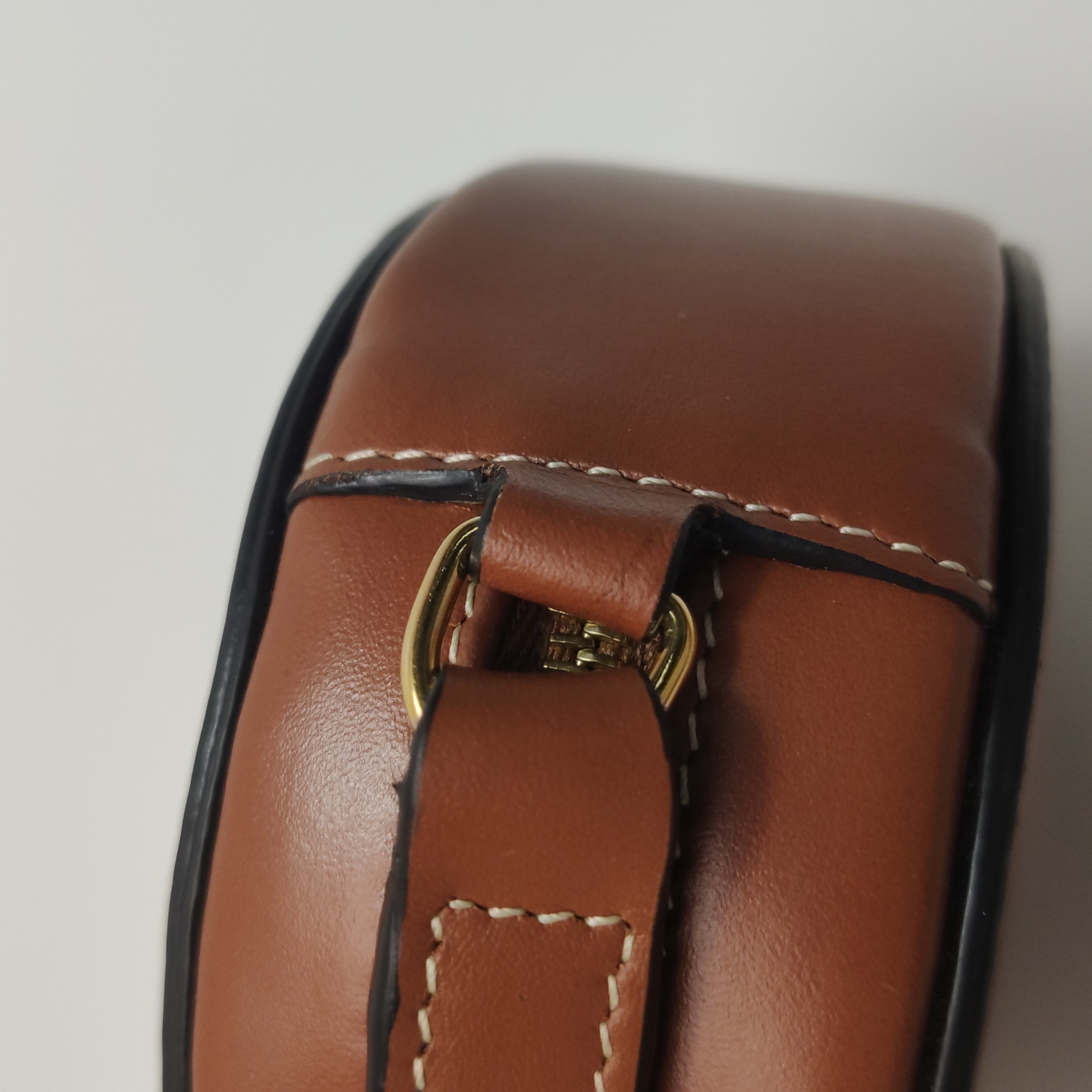 Celine Triomphe Oval Crossbody Bag Leather Mini