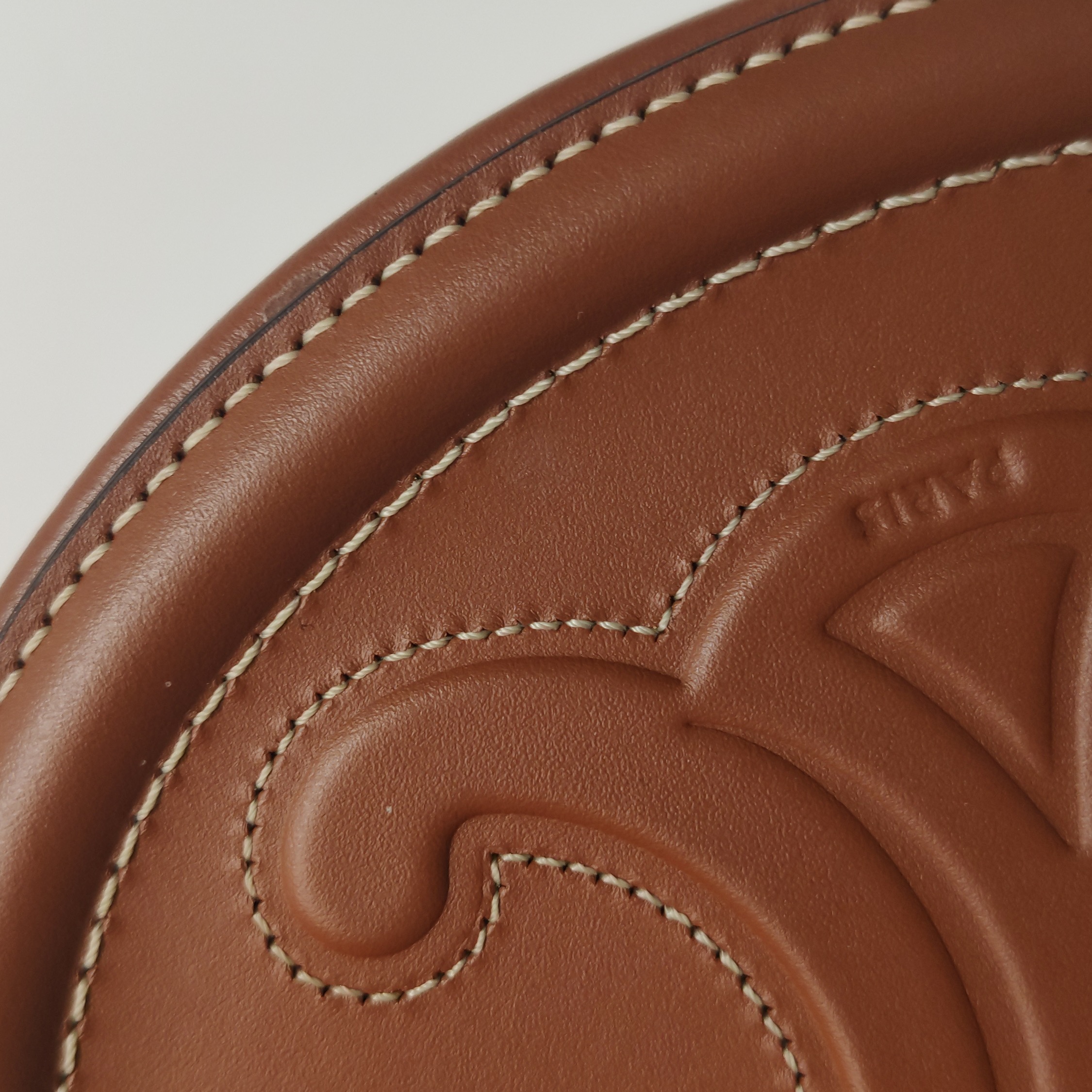 Celine Triomphe Oval Crossbody Bag Leather Mini