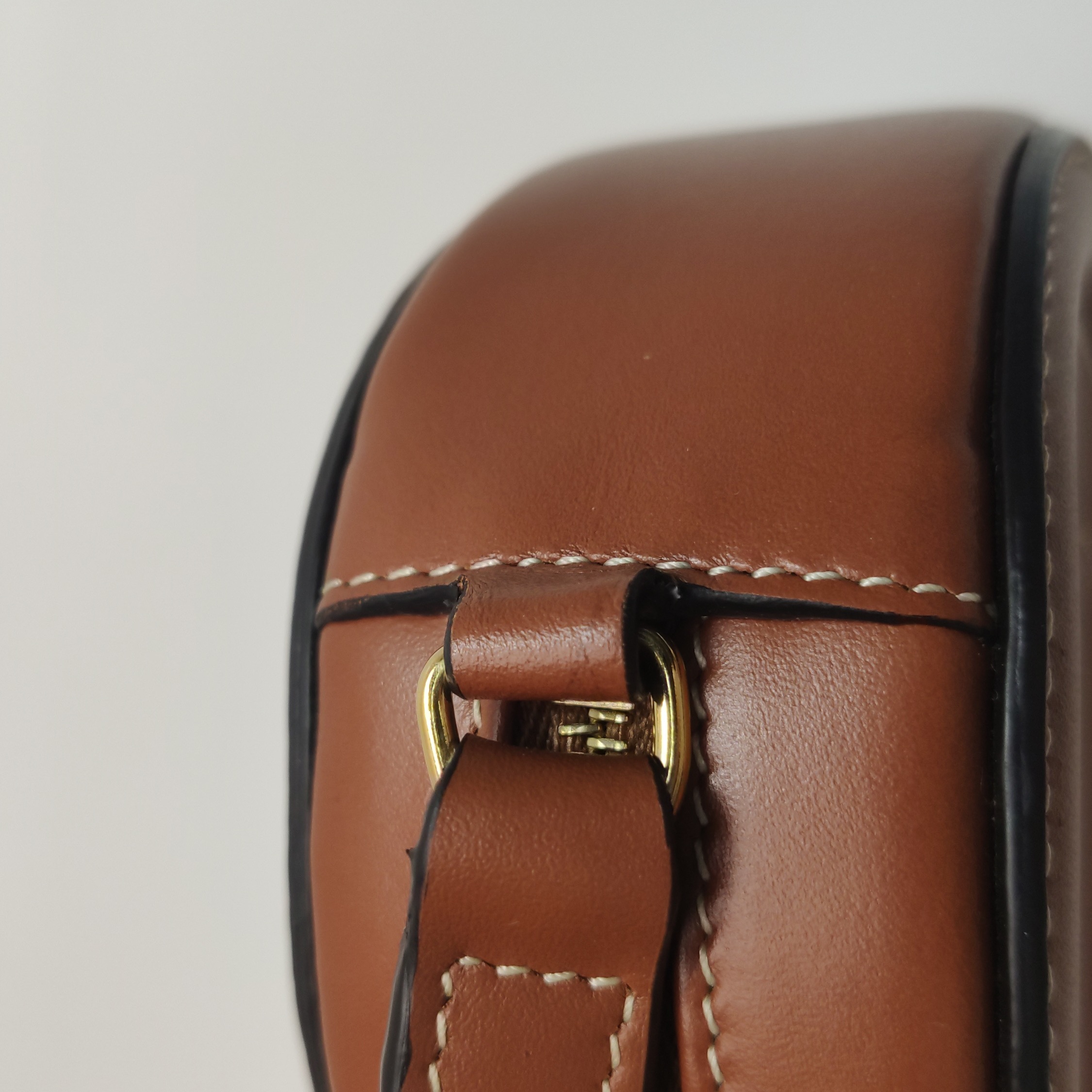 Celine Triomphe Oval Crossbody Bag Leather Mini