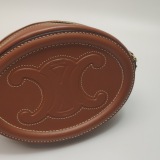 Celine Triomphe Oval Crossbody Bag Leather Mini — thumbnail 7
