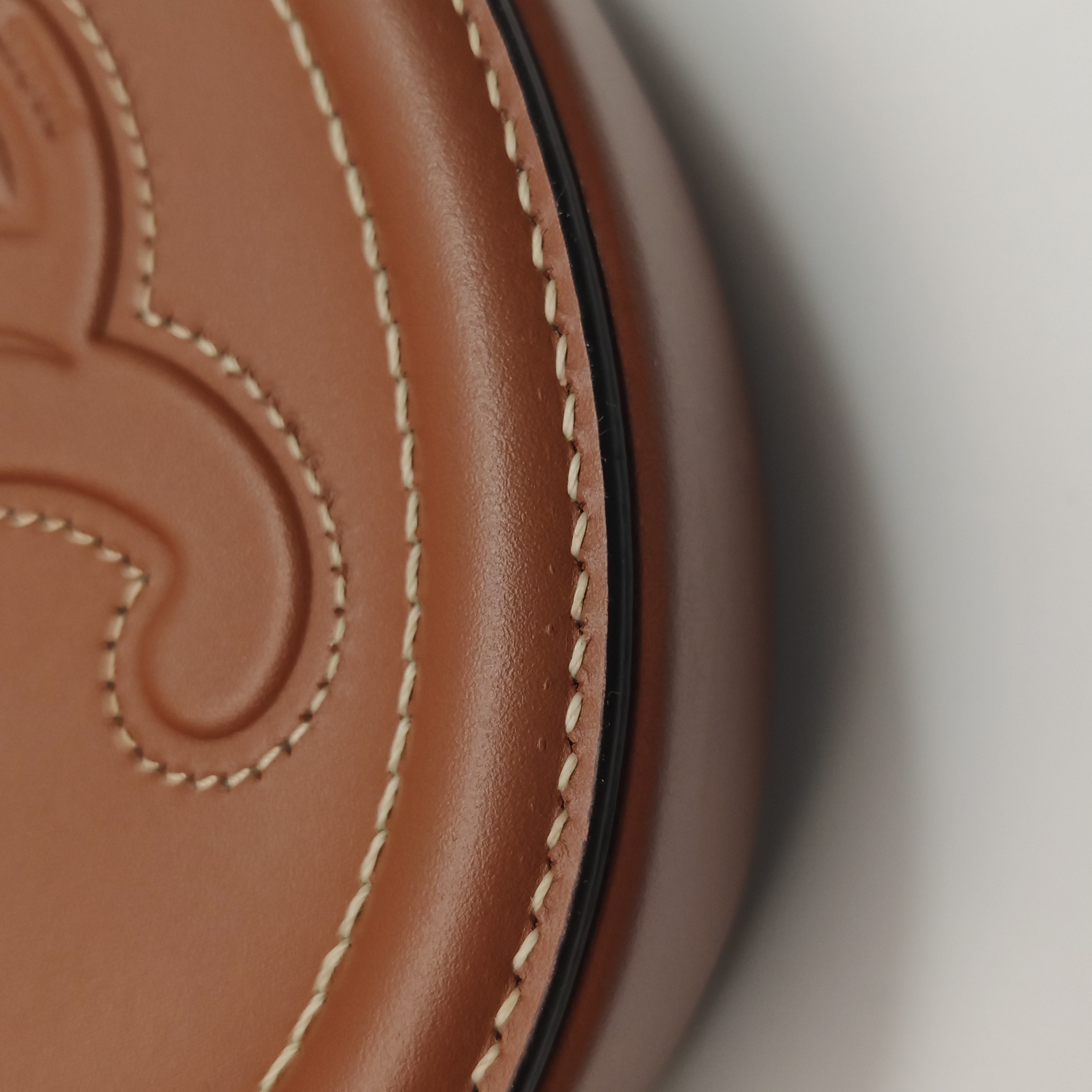 Celine Triomphe Oval Crossbody Bag Leather Mini