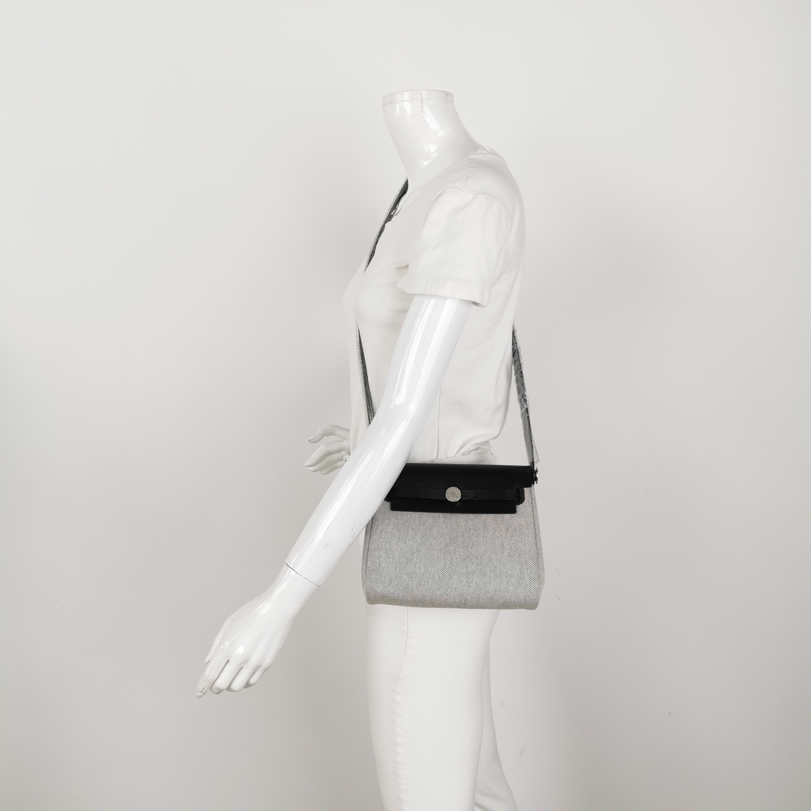 Hermes Herbag Zip Toile and Leather 20 — alternate view