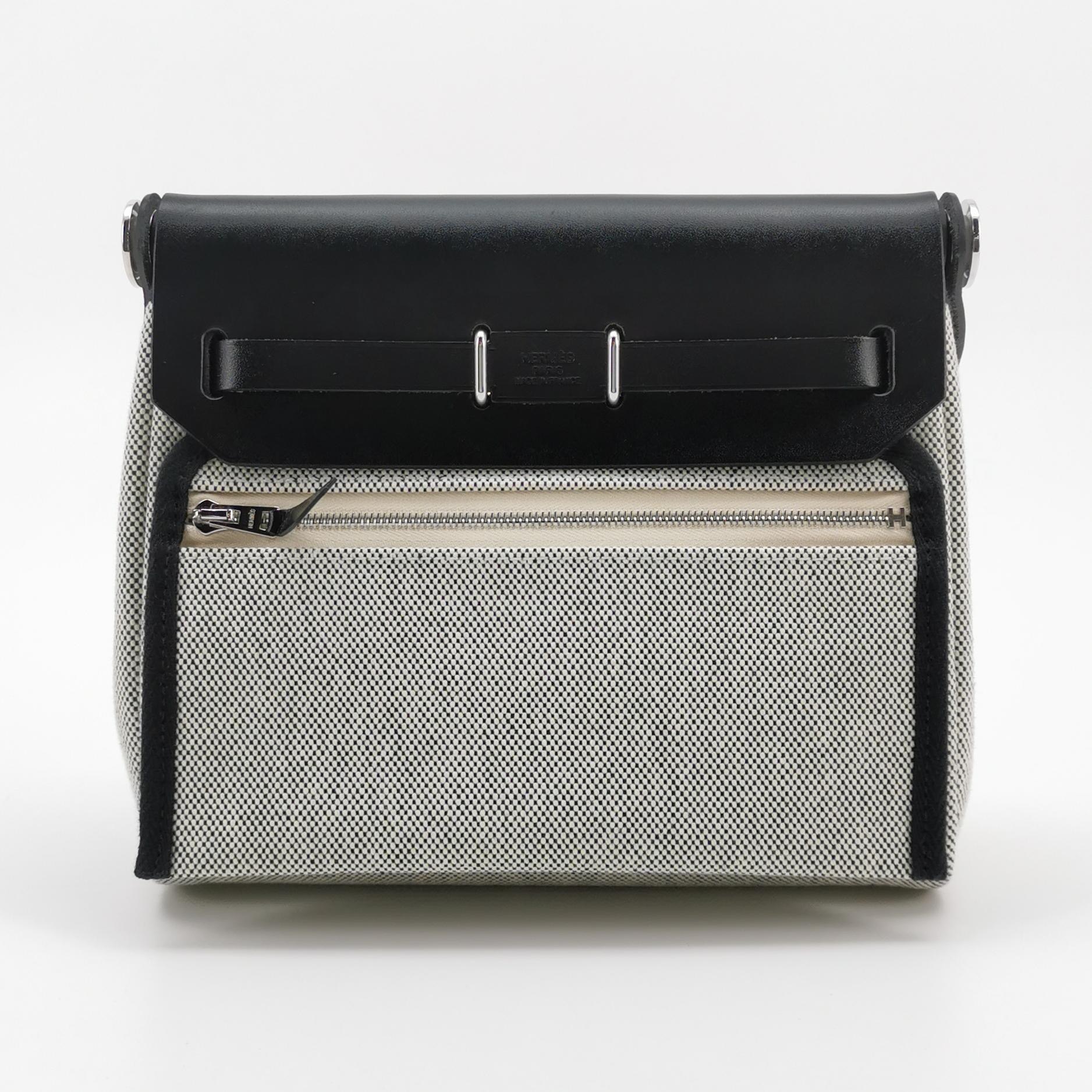 Hermes Herbag Zip Toile and Leather 20 — photo 3 of 14