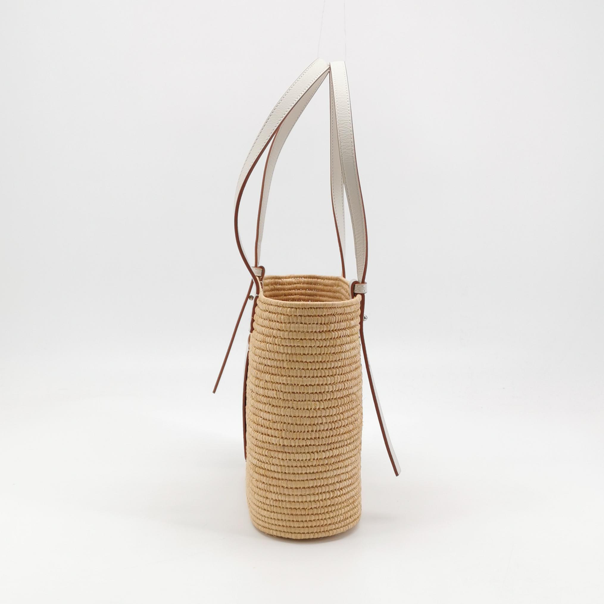 Loewe Square Basket Tote Woven Raffia Small — photo 3 of 12