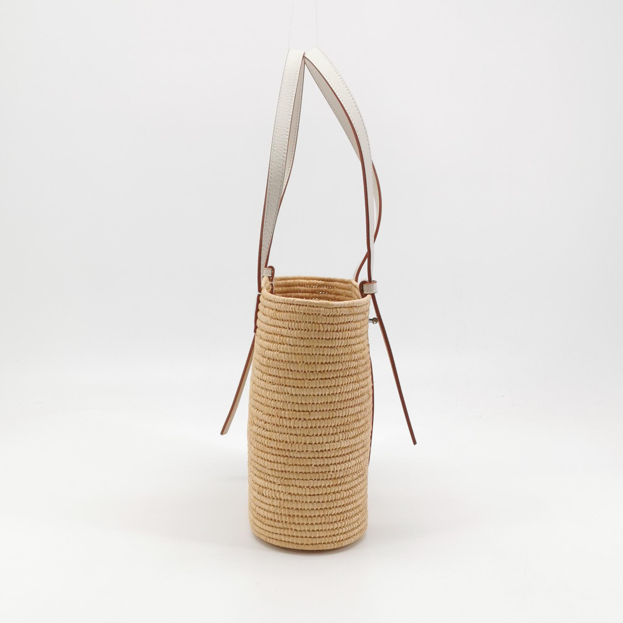 Loewe Square Basket Tote Woven Raffia Small — photo 4 of 12