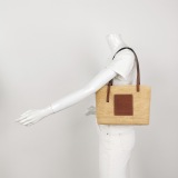 Loewe Square Basket Tote Woven Raffia Small — thumbnail 2
