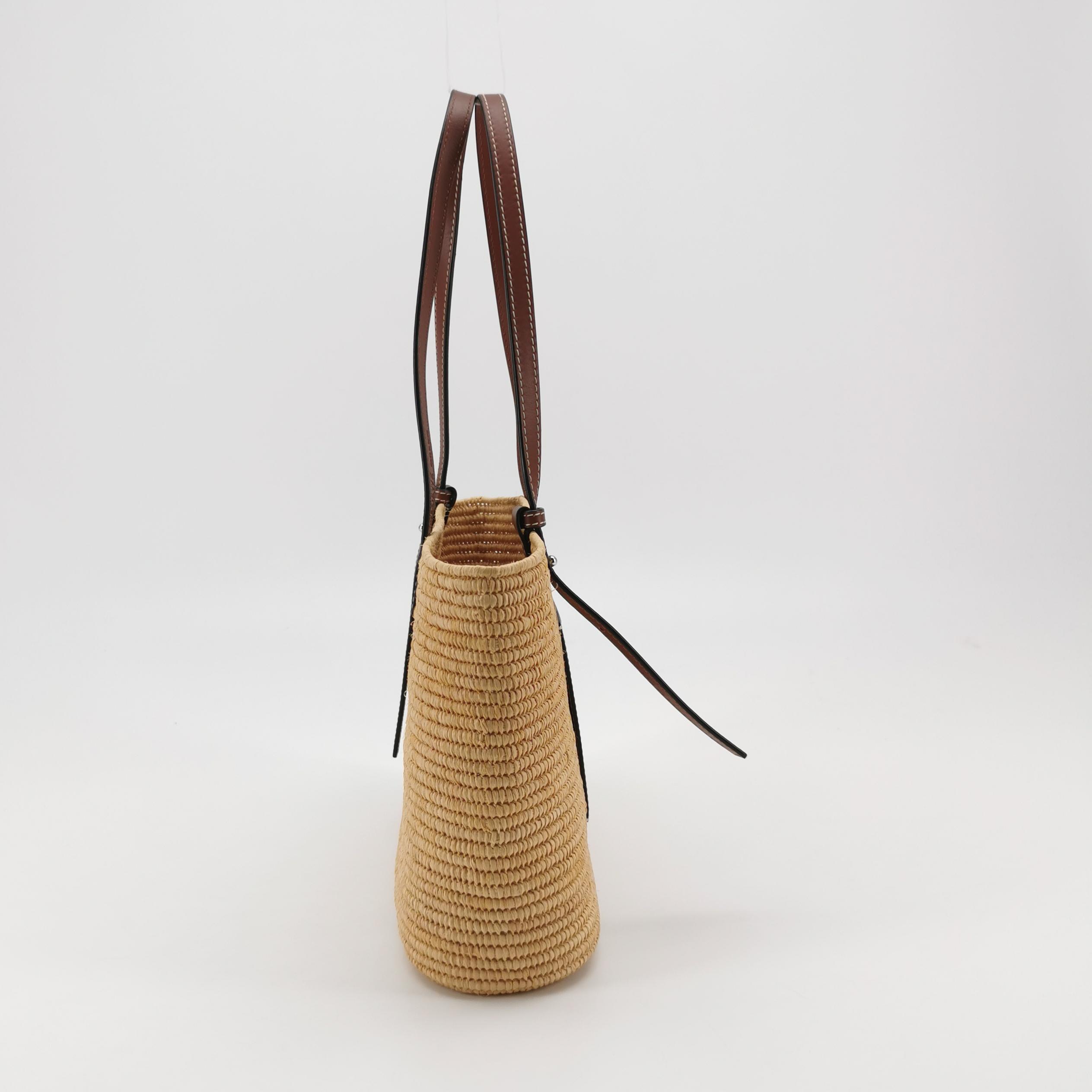 Loewe Square Basket Tote Woven Raffia Small — photo 3 of 16