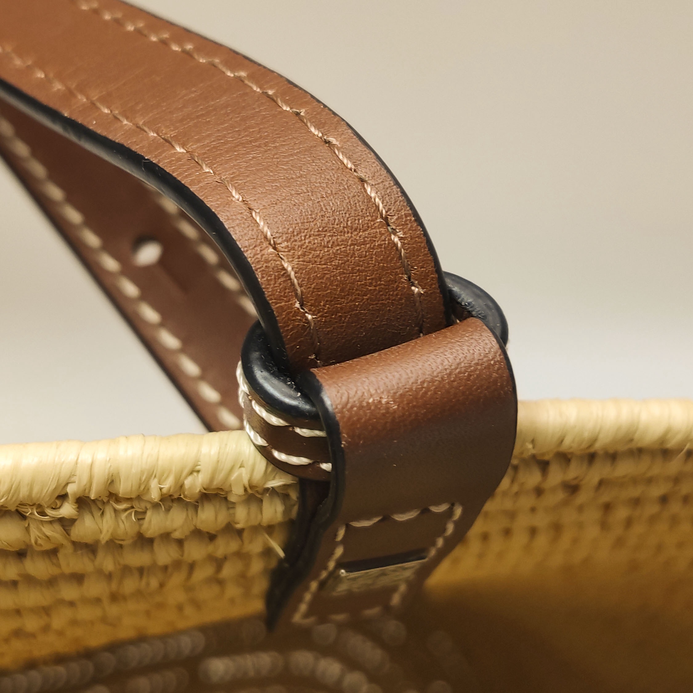 Loewe Square Basket Tote Woven Raffia Small — photo 15 of 16