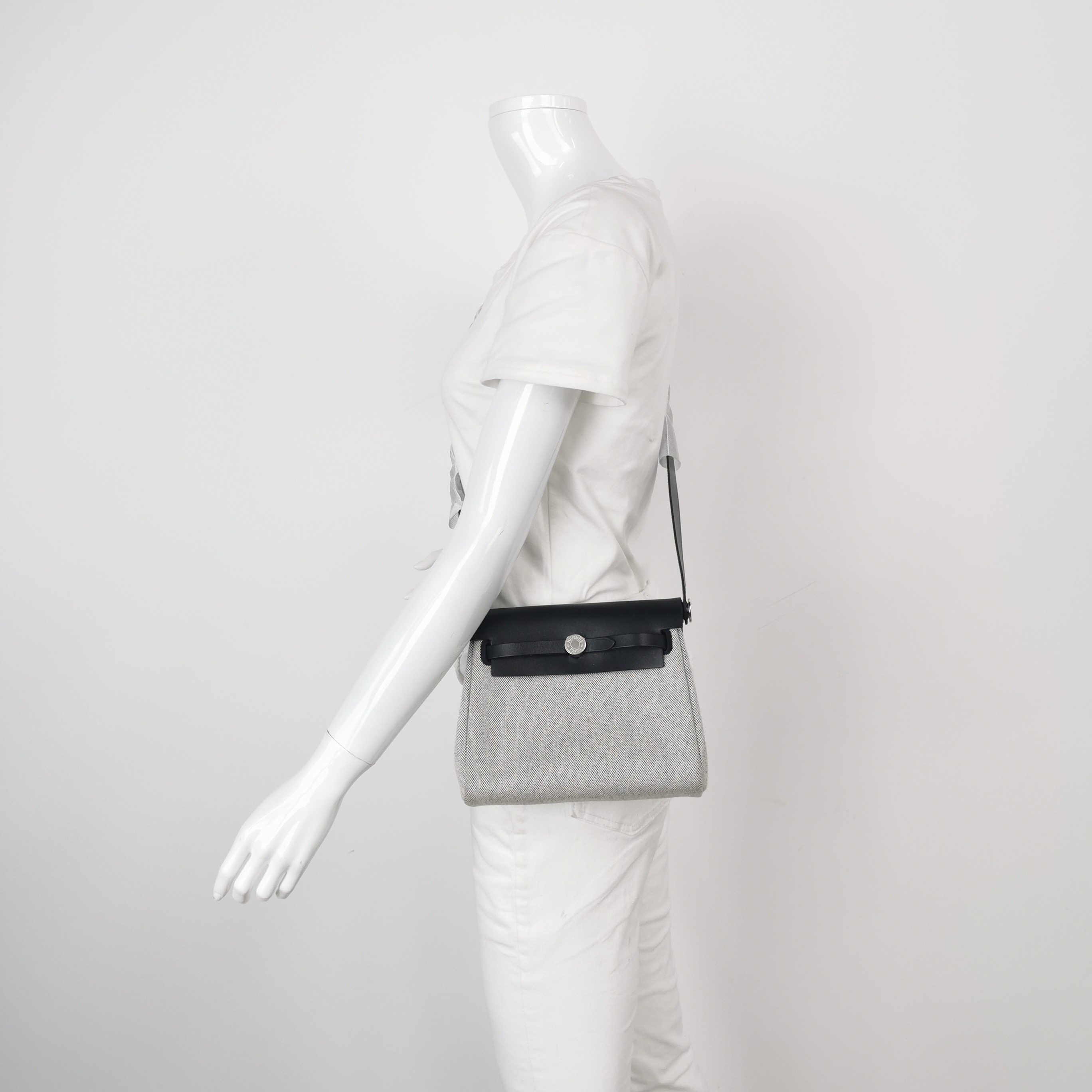 Hermes Herbag Zip Toile and Leather 20 — alternate view