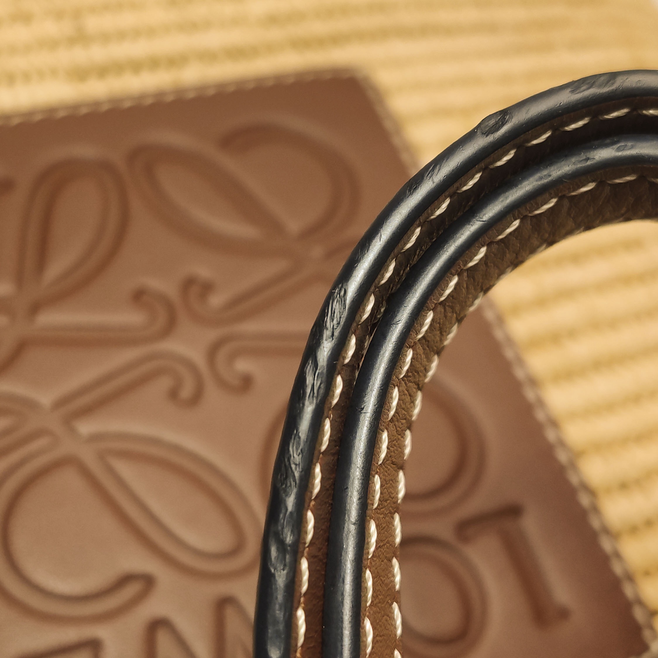 Loewe Square Basket Tote Woven Raffia Small — photo 13 of 16