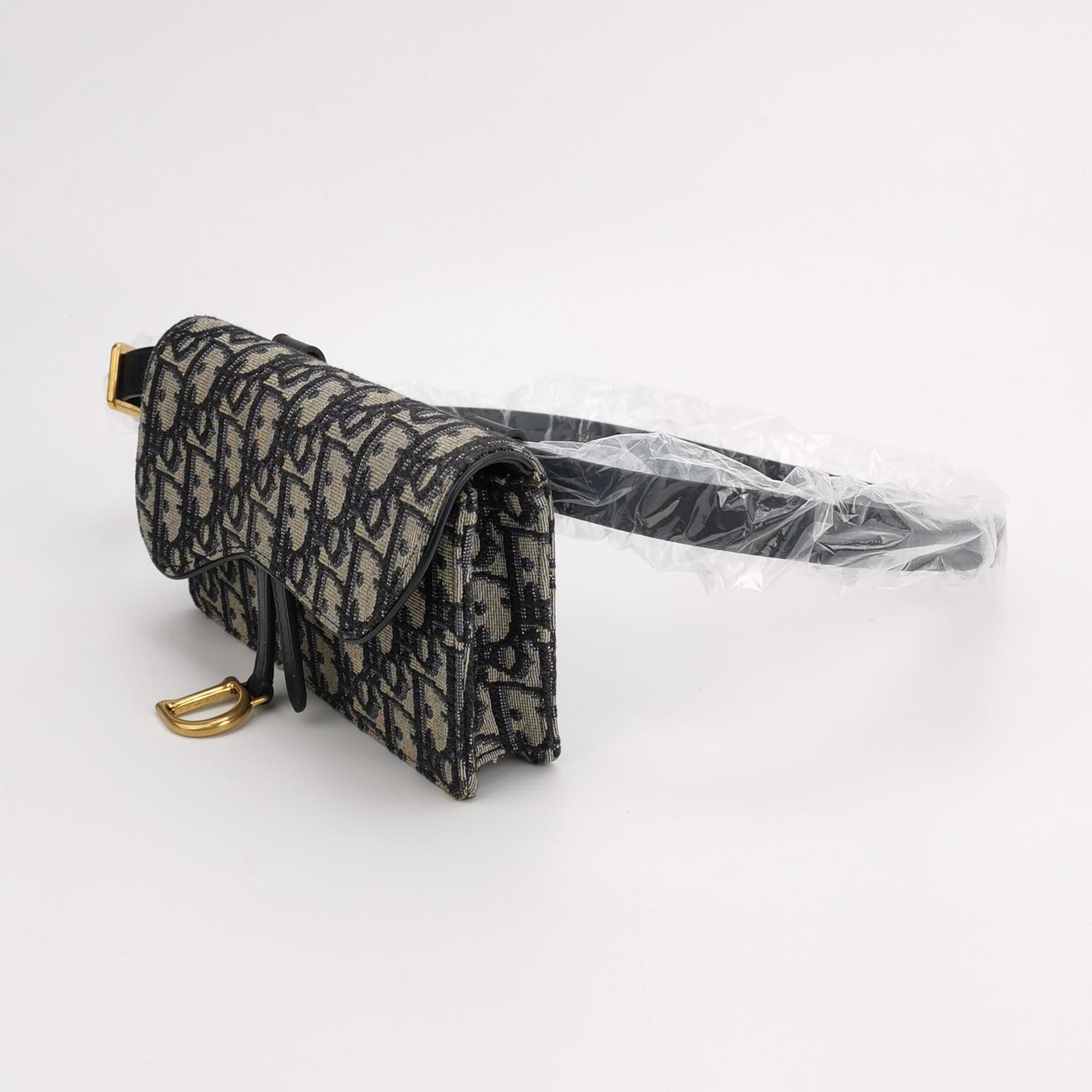 Christian Dior Saddle Rectangular Belt Bag Oblique Canvas