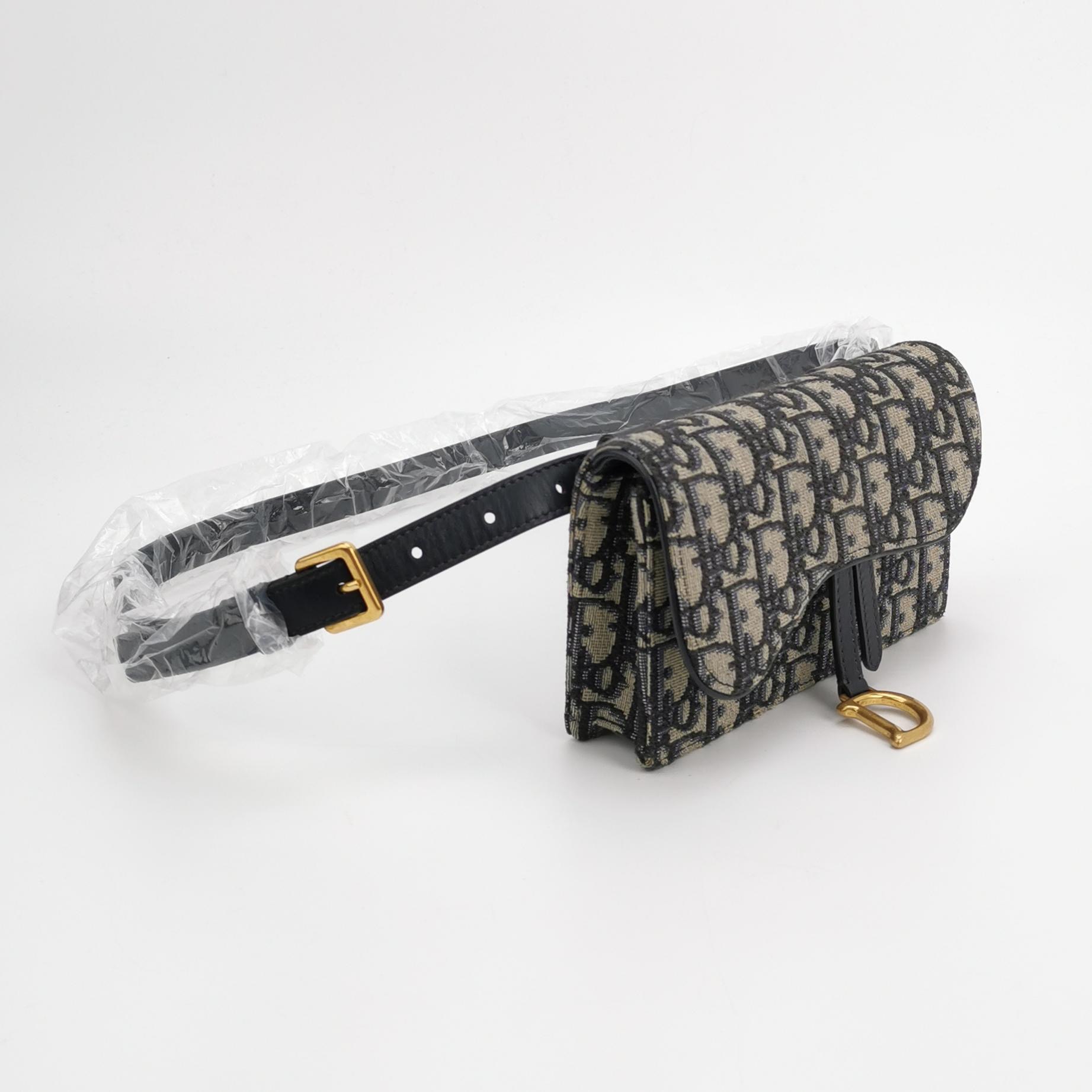 Christian Dior Saddle Rectangular Belt Bag Oblique Canvas