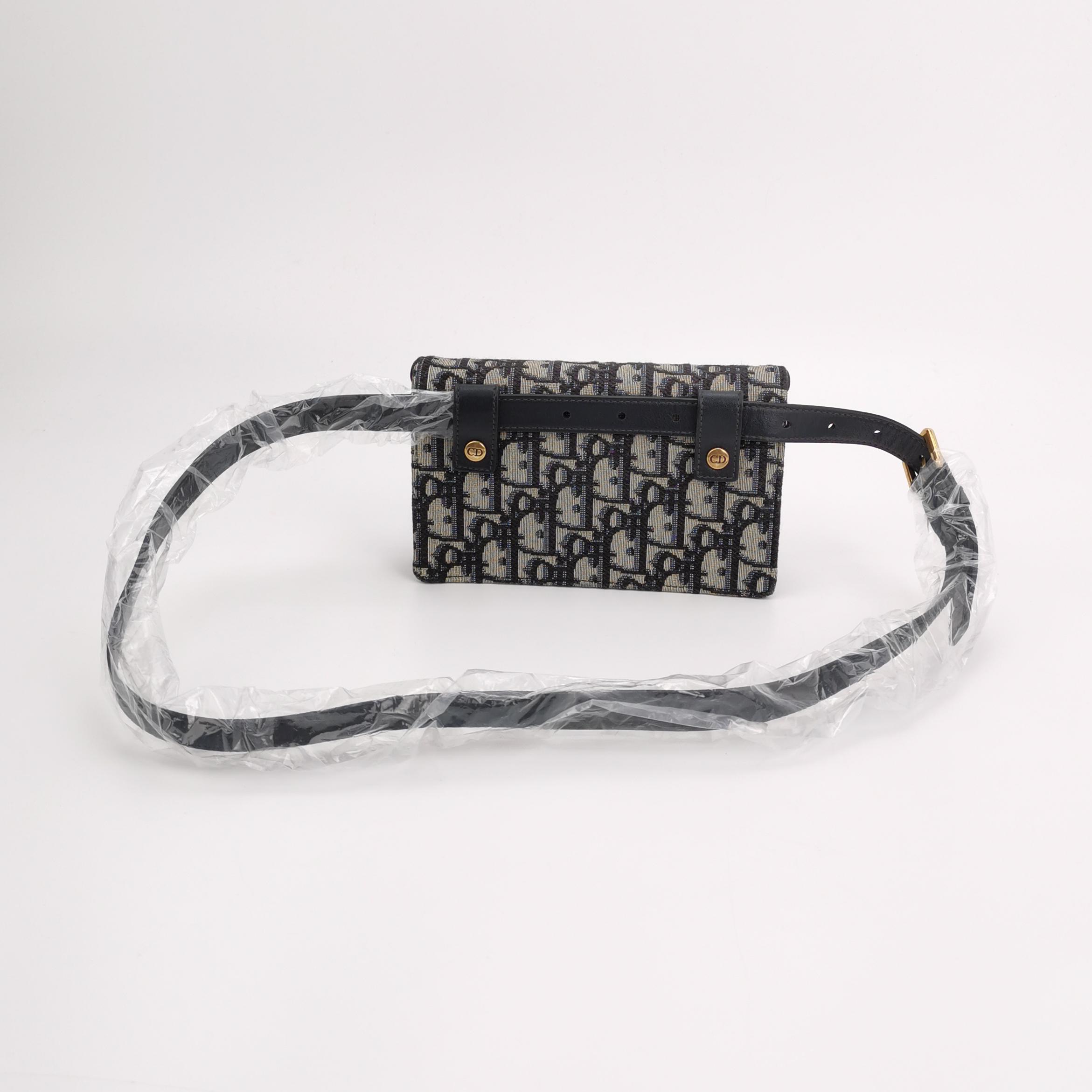 Christian Dior Saddle Rectangular Belt Bag Oblique Canvas