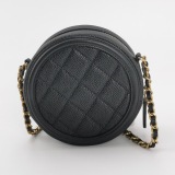 Chanel Filigree Round Clutch with Chain Quilted Caviar Mini — thumbnail 5
