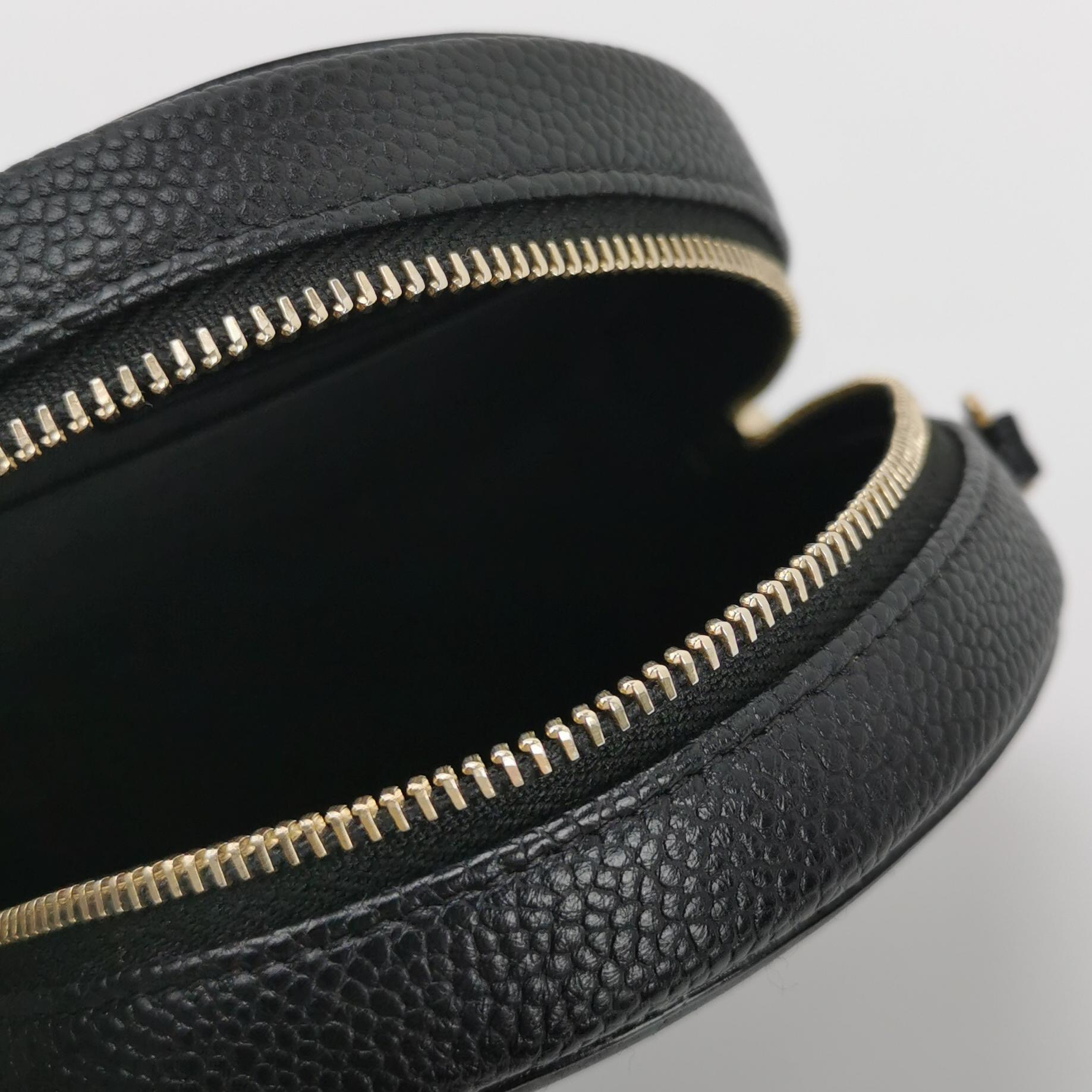 Chanel Filigree Round Clutch with Chain Quilted Caviar Mini — photo 7 of 15