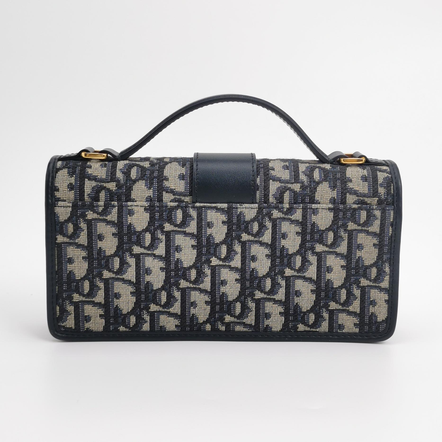 Christian Dior 30 Montaigne Chain Flap Bag Oblique Canvas East West — photo 5 of 15