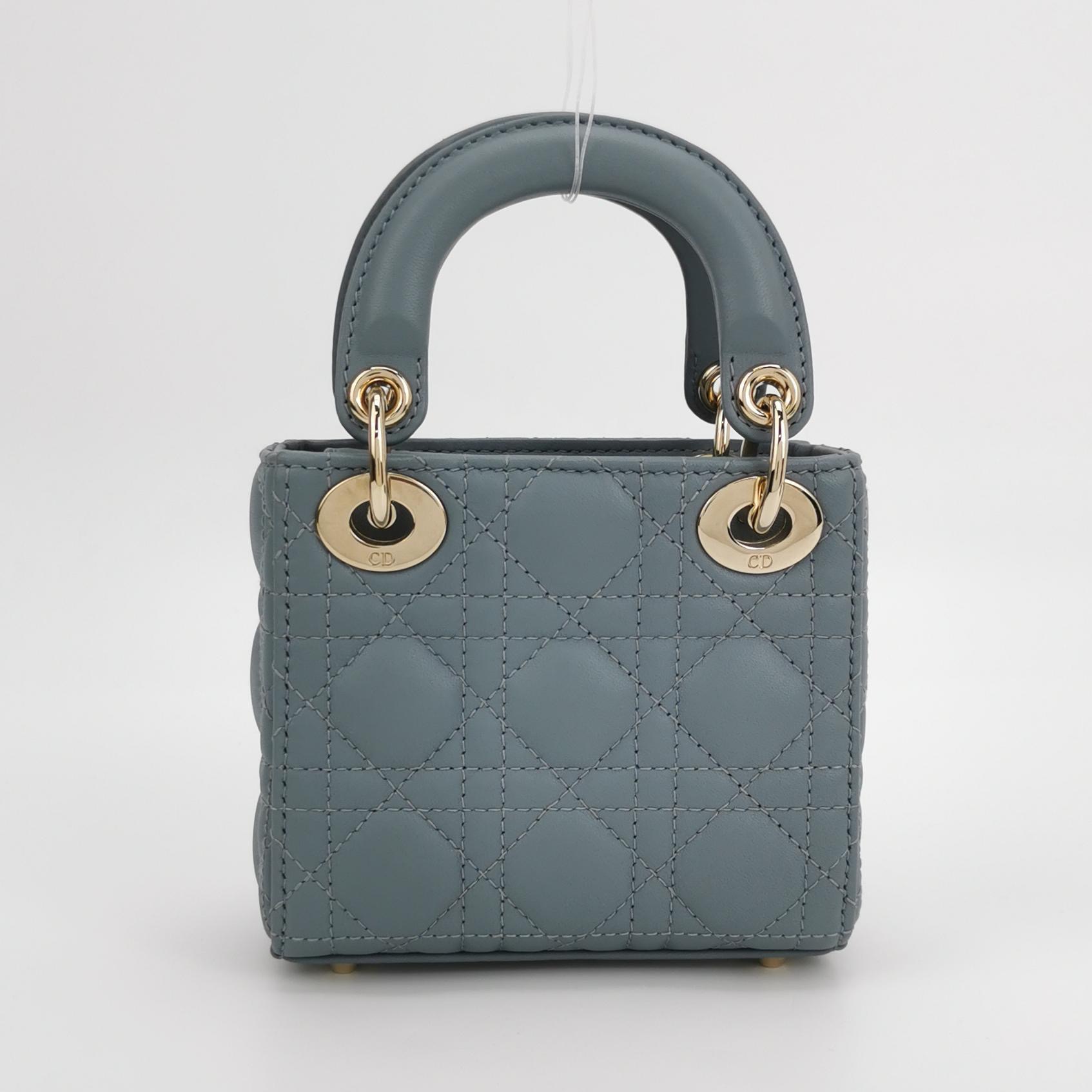 Christian Dior Lady Dior Chain Bag Cannage Quilt Lambskin Super Mini — photo 5 of 15