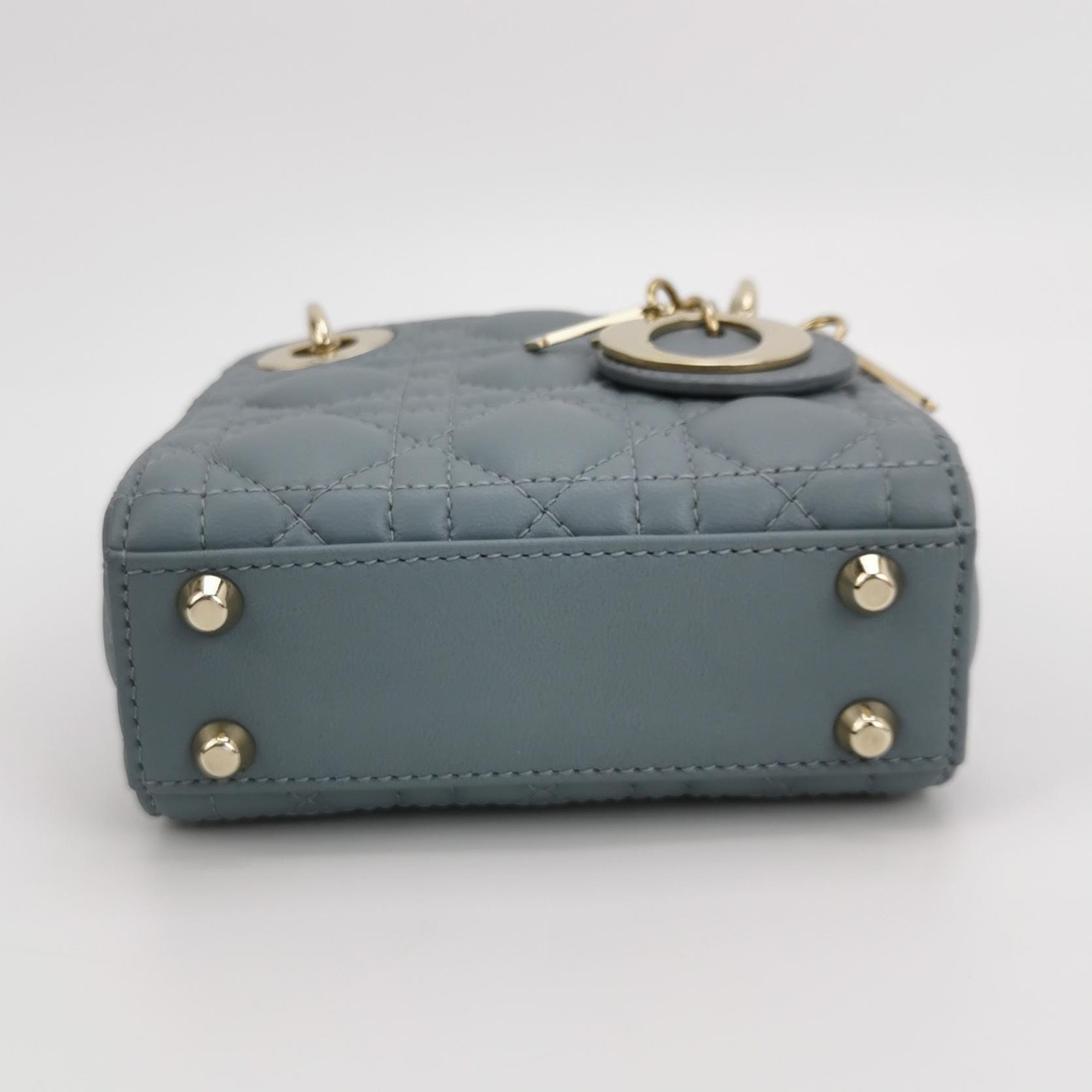 Christian Dior Lady Dior Chain Bag Cannage Quilt Lambskin Super Mini — photo 6 of 15