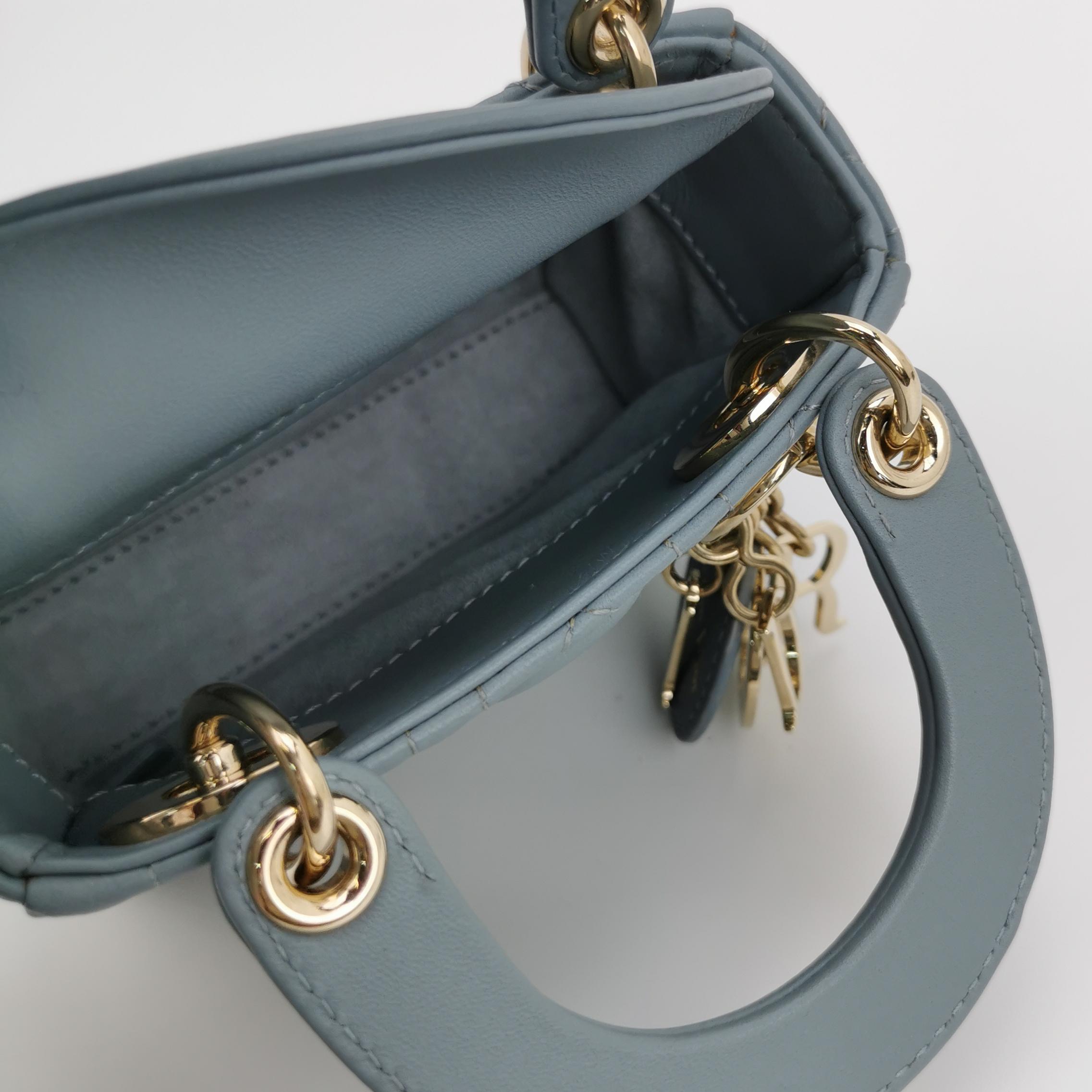 Christian Dior Lady Dior Chain Bag Cannage Quilt Lambskin Super Mini — photo 7 of 15