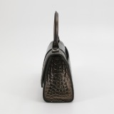 Balenciaga Hourglass Top Handle Bag Crocodile Embossed Leather XS — thumbnail 4