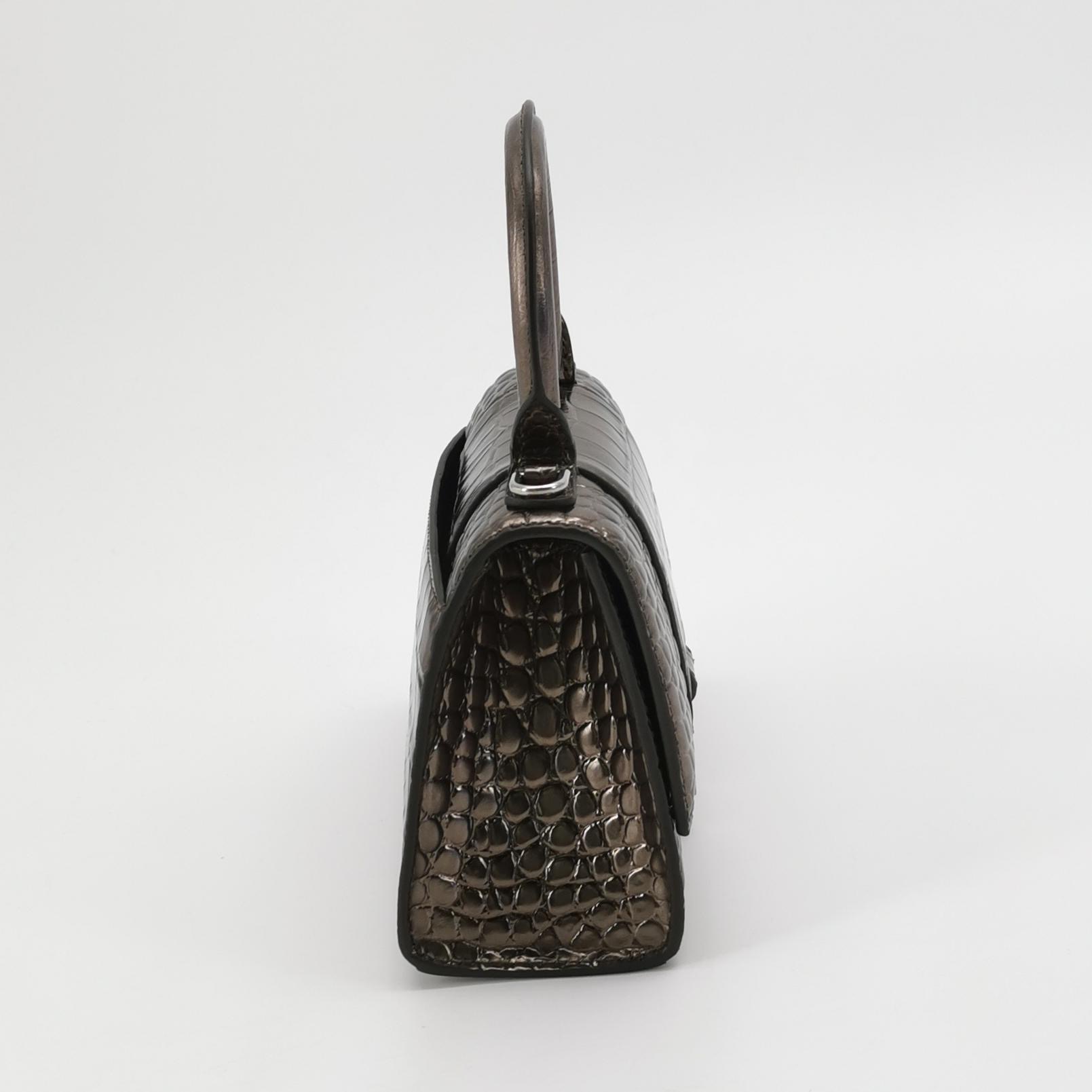 Balenciaga Hourglass Top Handle Bag Crocodile Embossed Leather XS — photo 5 of 15