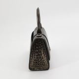 Balenciaga Hourglass Top Handle Bag Crocodile Embossed Leather XS — thumbnail 5